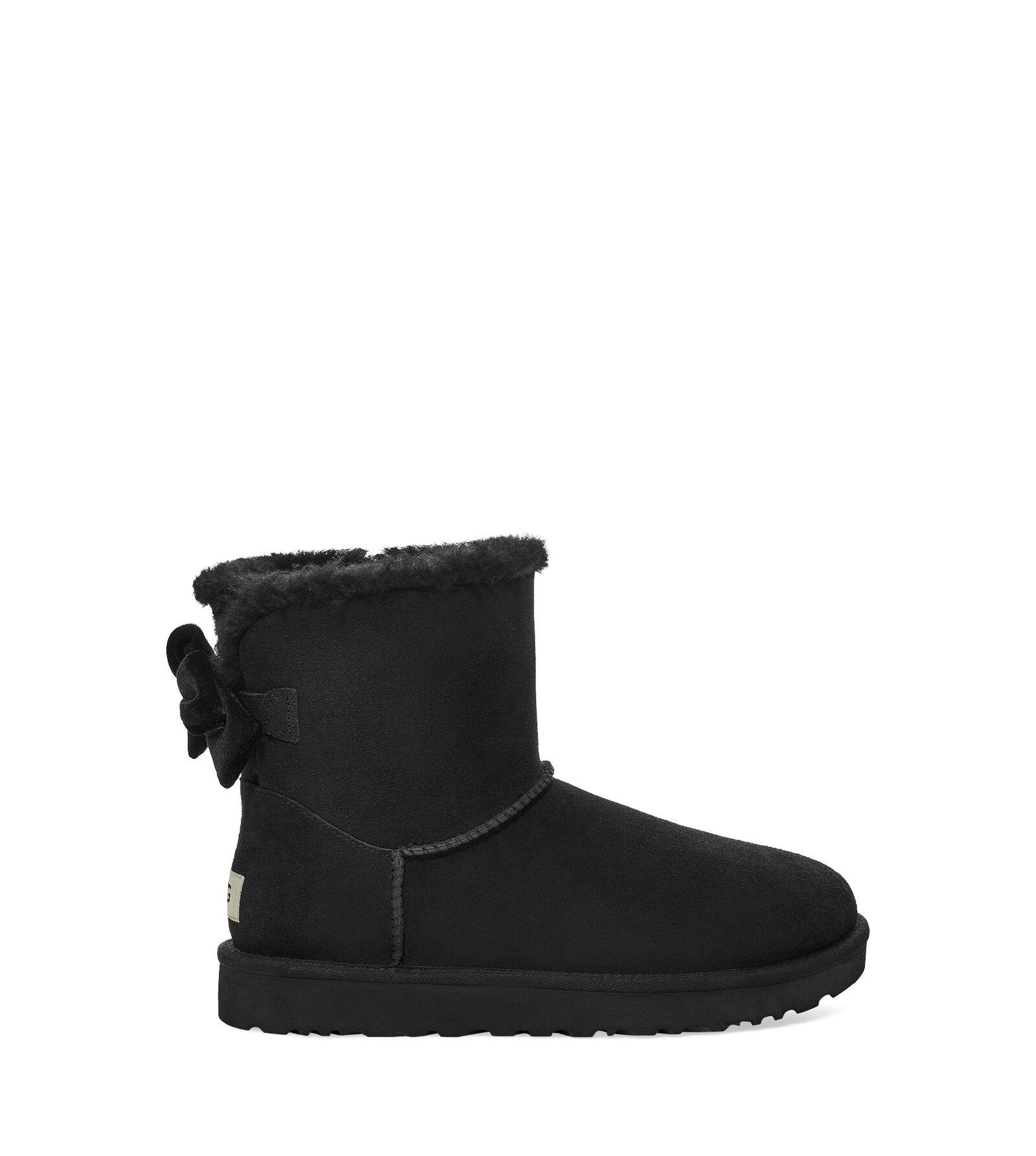 ugg black mini bailey bow