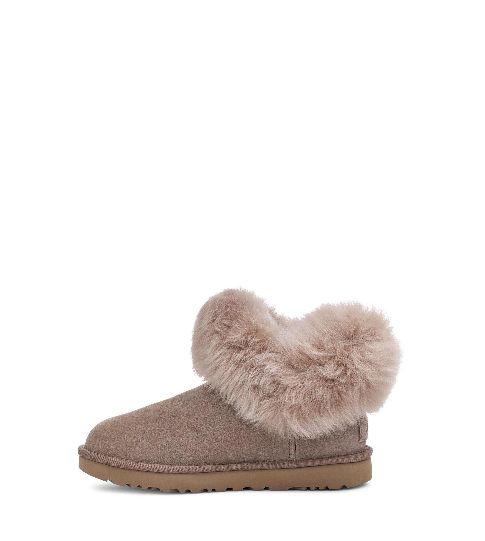 uggs classic mini fluff collar