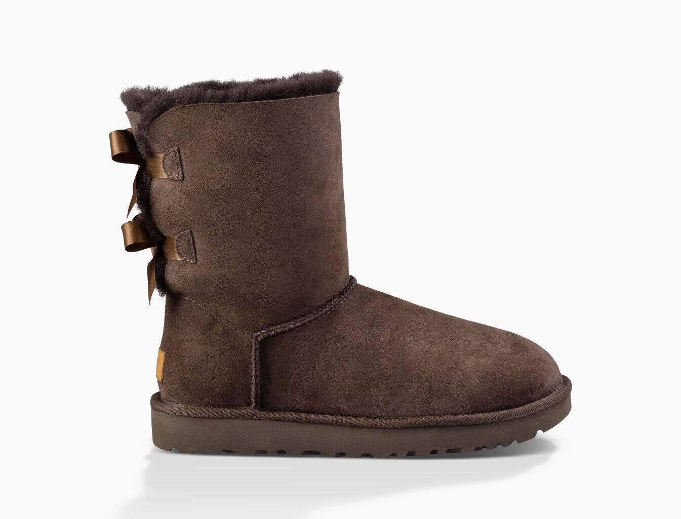 chocolate brown uggs with bows