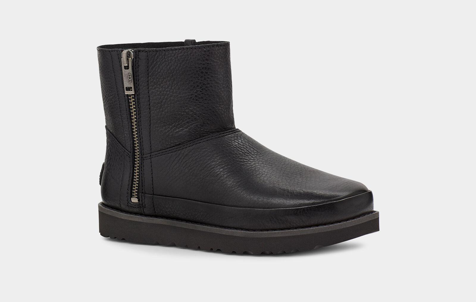 ugg leather boots zipper