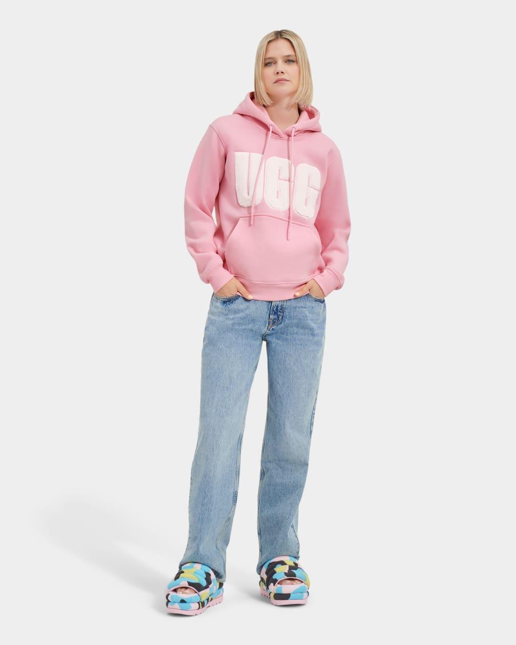 UGG Women's Rey Fuzzy Logo Hoodie Rey Fuzzy Logo Hoodie in UGG Women's Rey Fuzzy Logo Hoodie Rey Fuzzy Logo Hoodie in