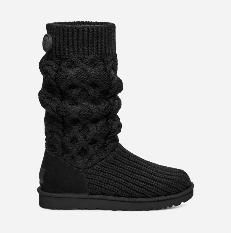 UGG W CLASSIC UGG KNIT ブラック UGG ® Classic Cardi Cabled Knit Classic Boots in Black | Lyst UK