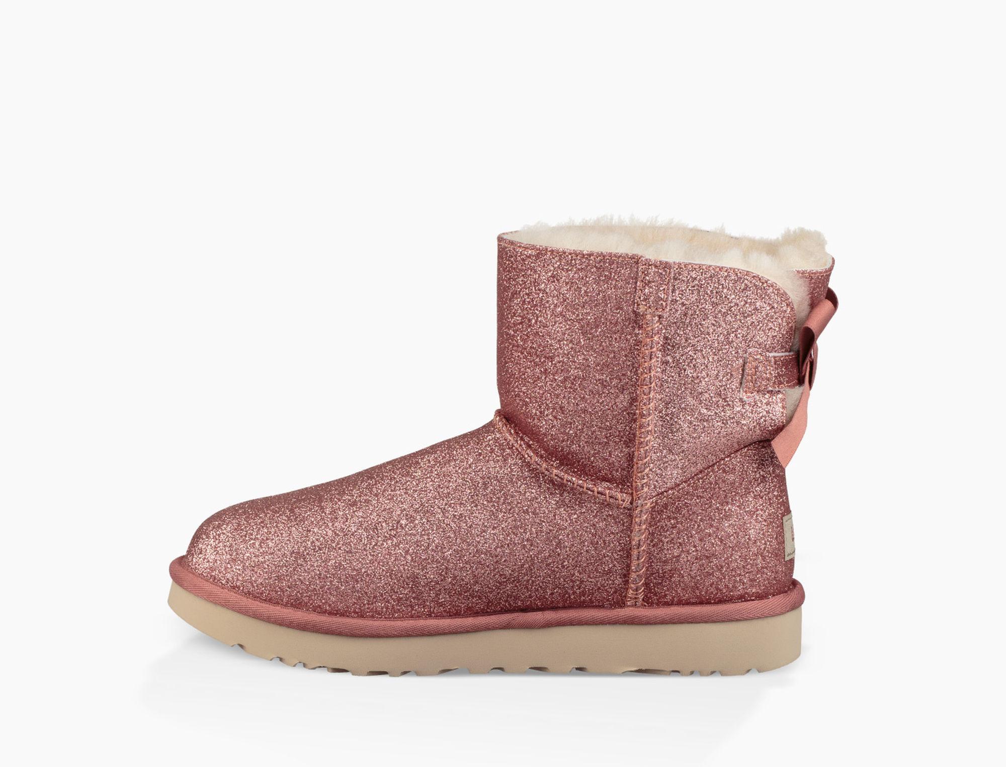 UGG Mini Bailey Bow Sparkle Boot Pink |