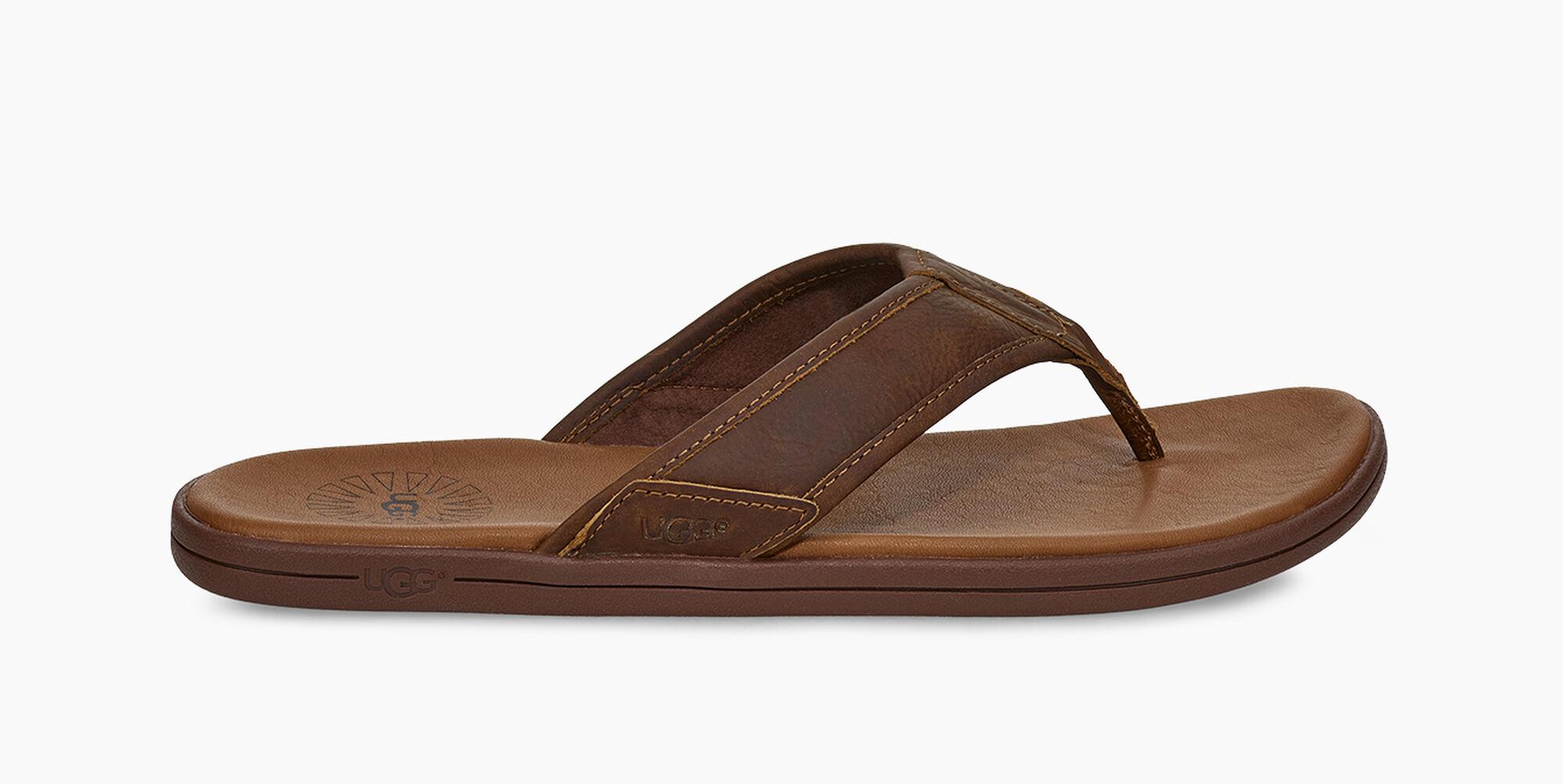 UGG Seaside Leather Flip Flop Seaside Leather Flip Flop in Brown for ...