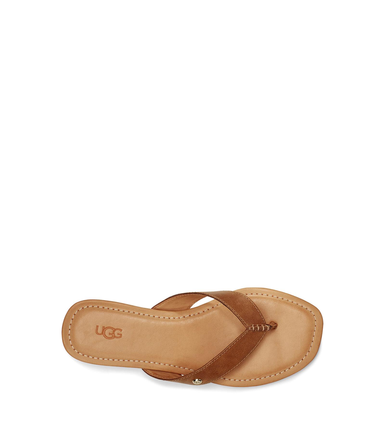 ugg flip flops leather