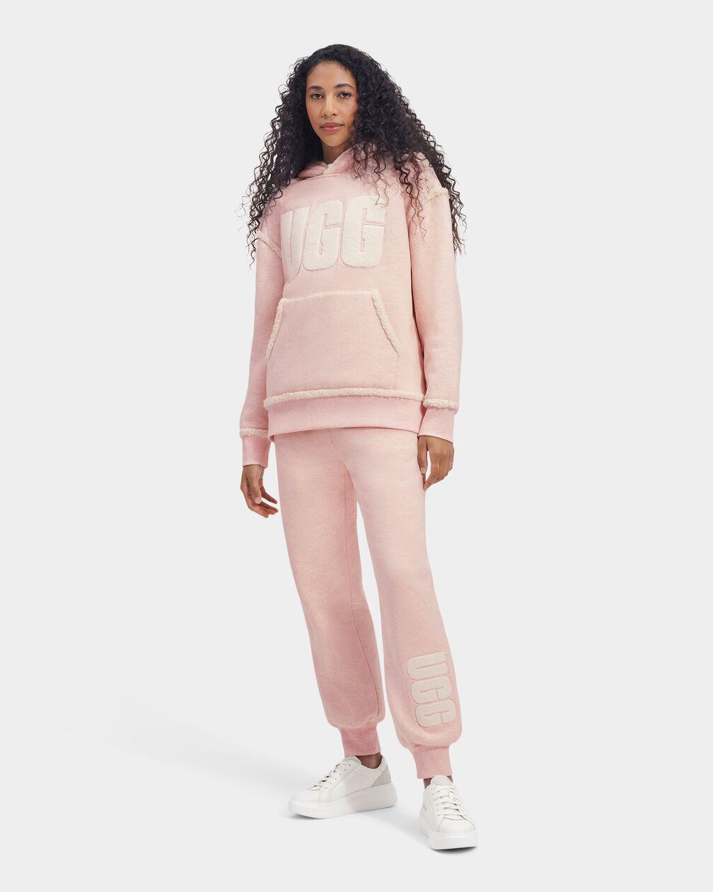 UGG Daylin Bonded Fleece Pant Logo in Pink | Lyst