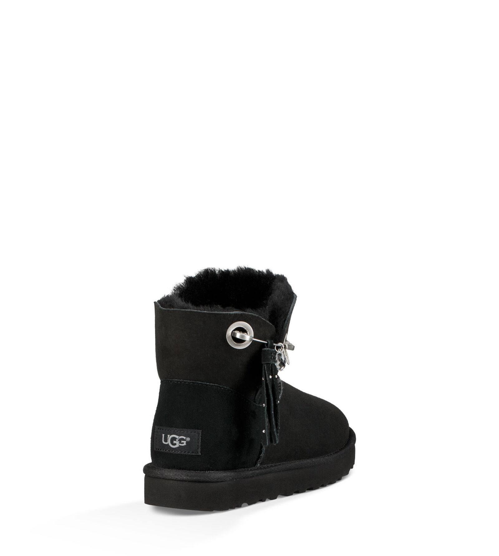 UGG Josey Embellished Suede Boots in Black - Lyst
