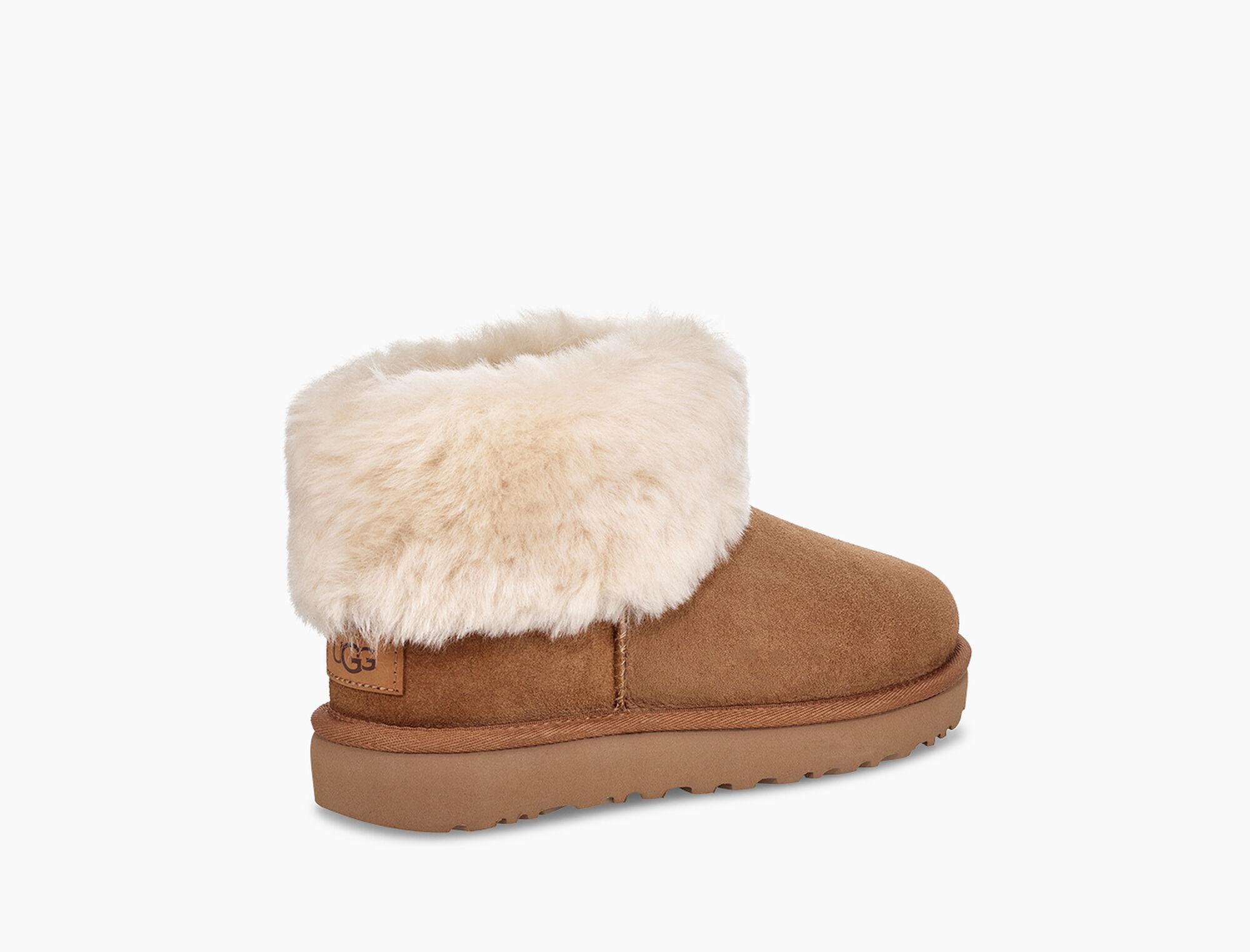 UGG Synthetic Classic Mini Fluff Booties in Chestnut (Brown) - Save 4% ...