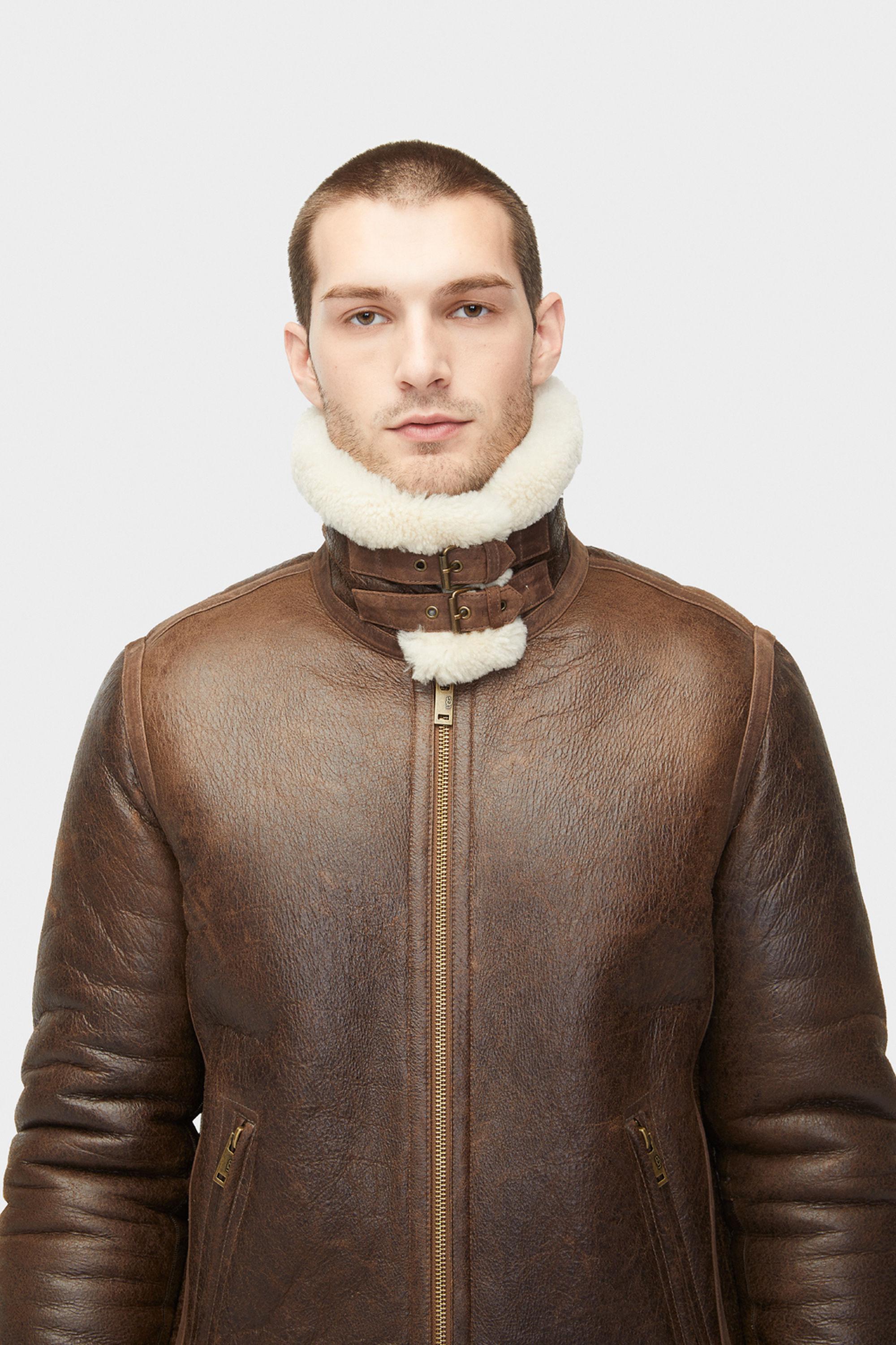 ugg shearling jacket mens