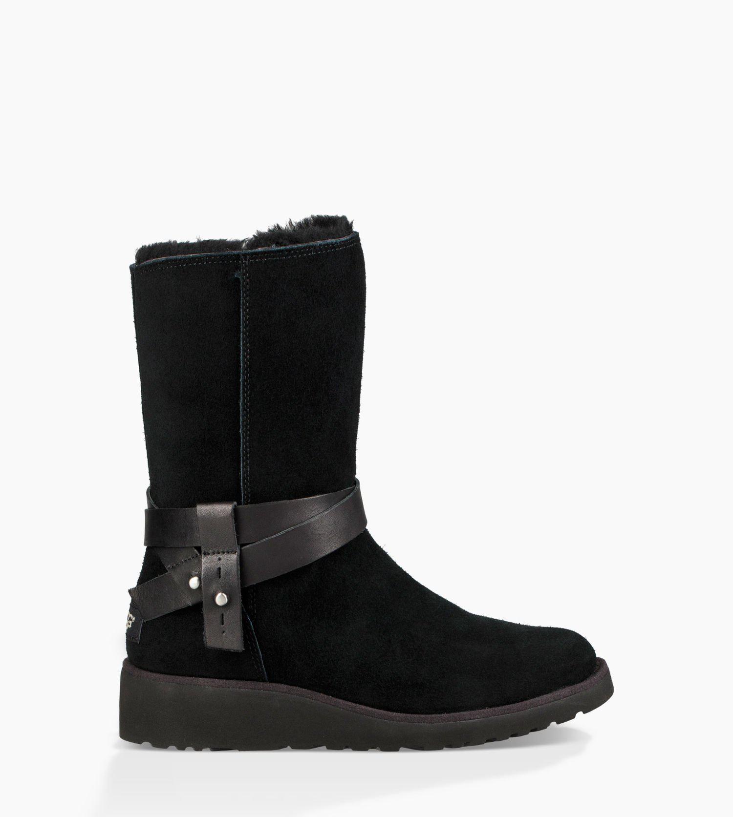 UGG Leather Women's Aysel Boot in Black 