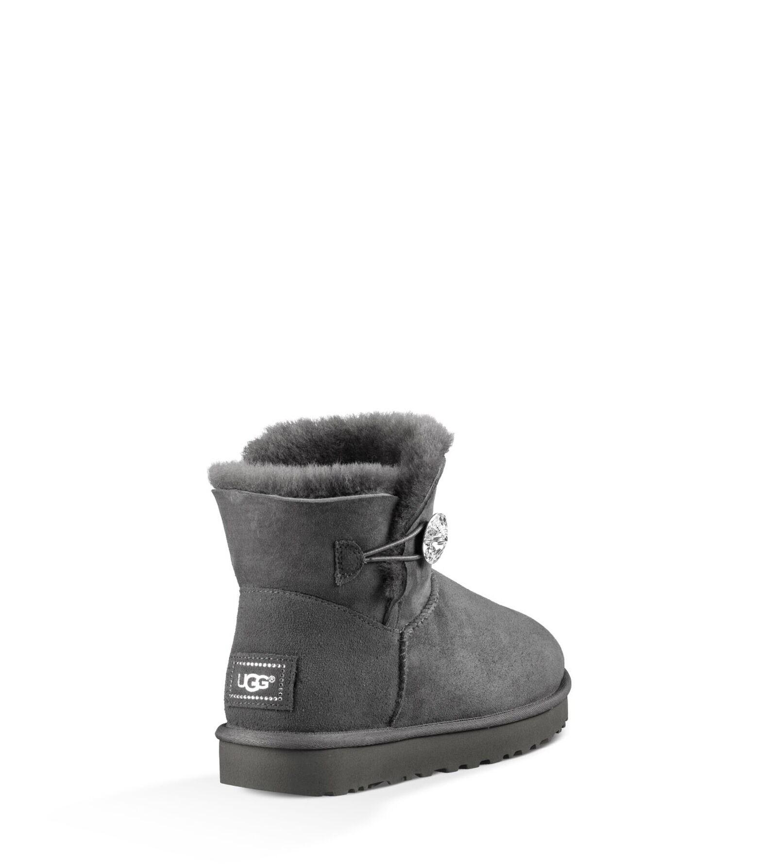 UGG Suede Women's Mini Bailey Button Bling in Grey (Gray) - Save 78% - Lyst