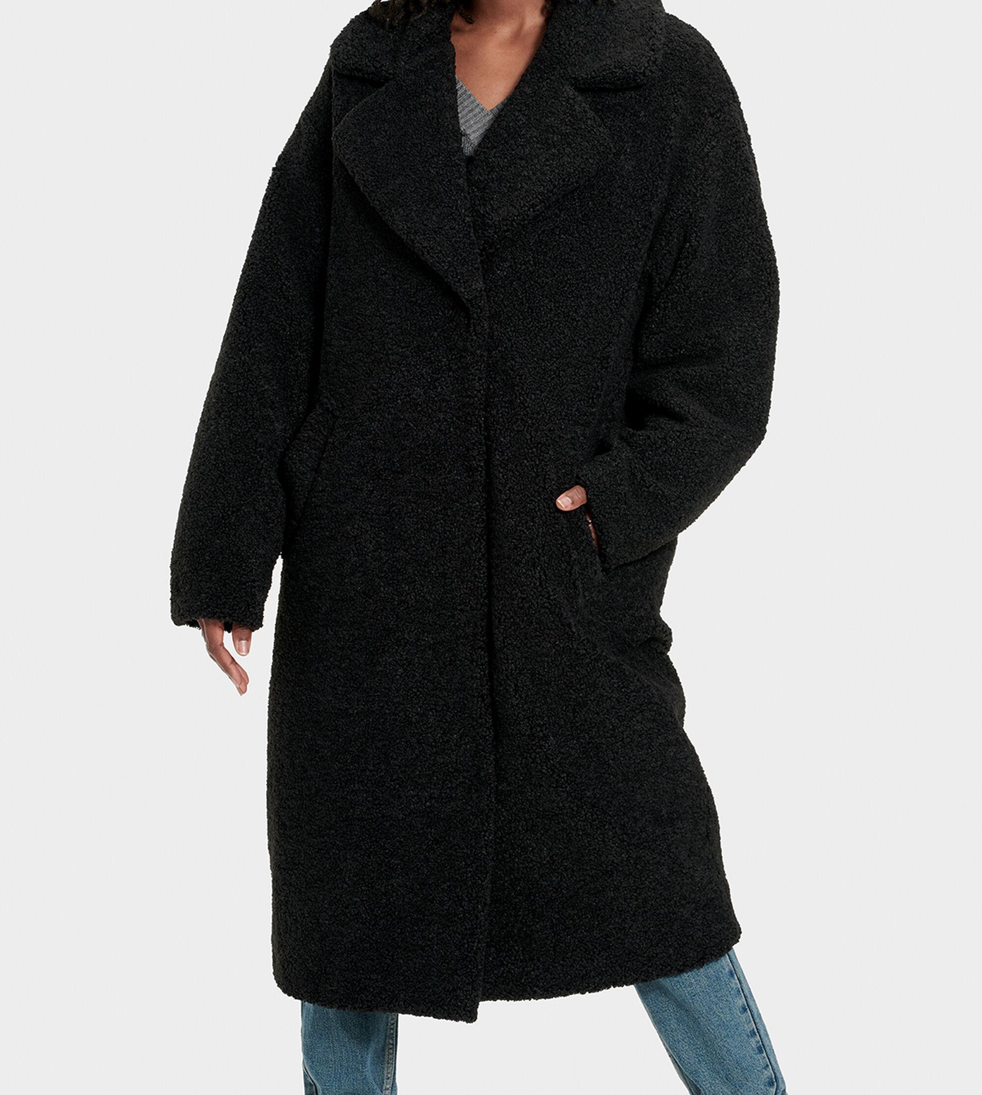 UGG Charlisse Teddy Bear Coat Charlisse Teddy Bear Coat in Black - Lyst
