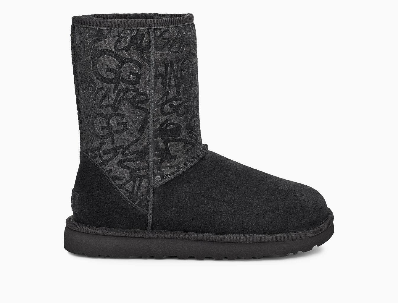 ugg black sparkle boots
