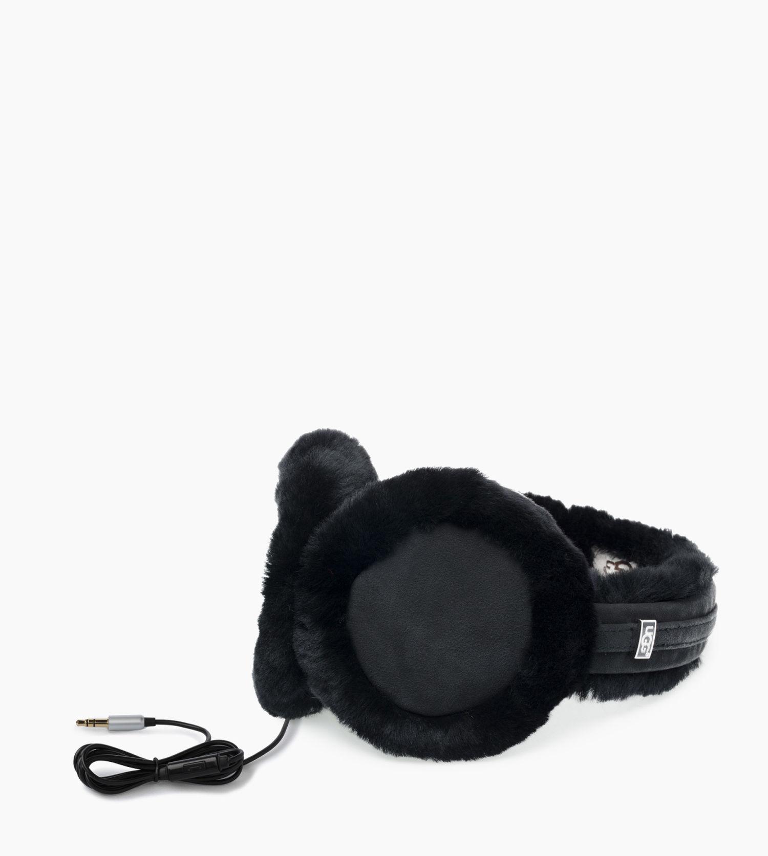 UGG Fur Classic Wired Earmuff in Black Lyst