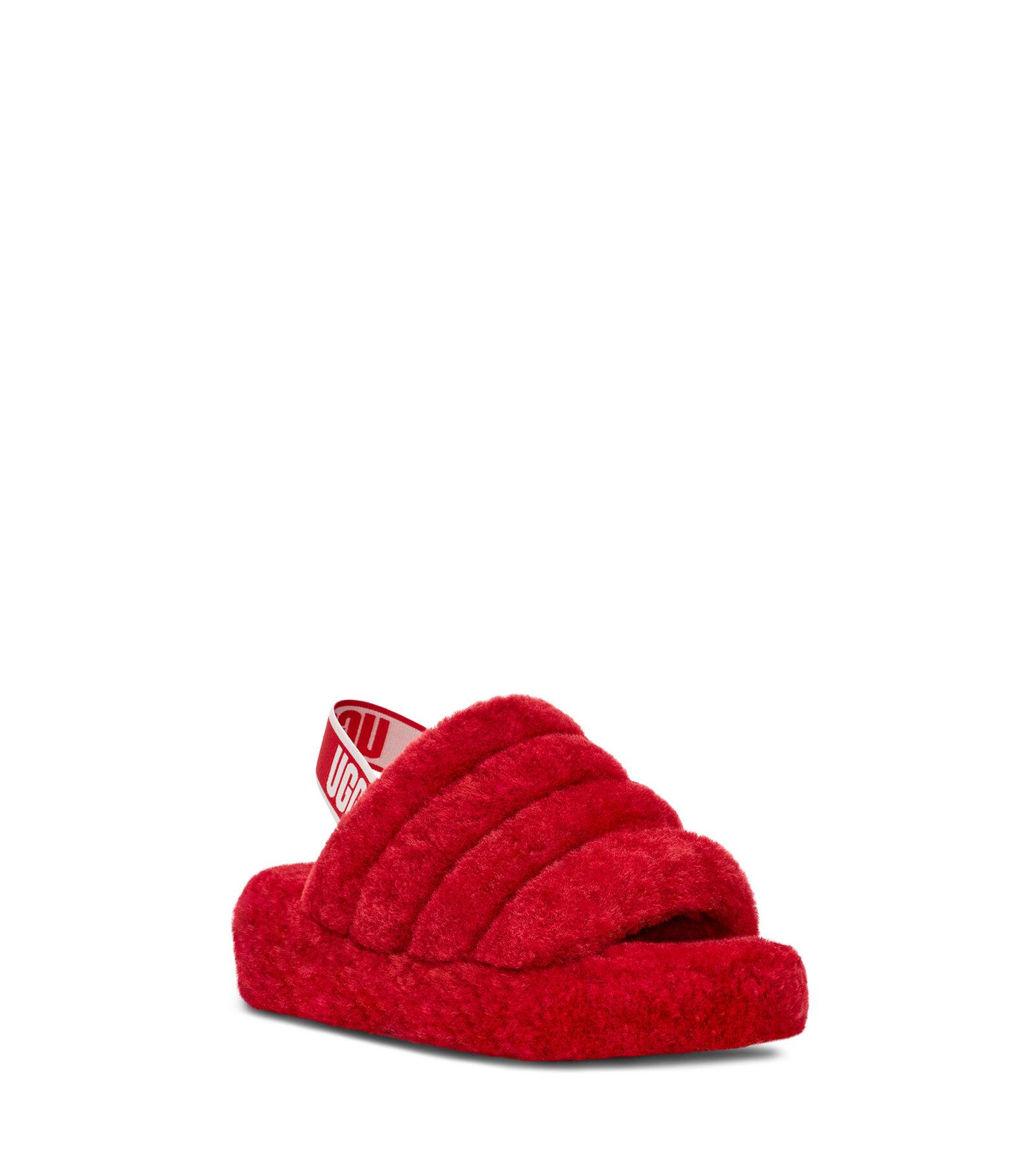 UGG Rubber Fluff Yeah Slides - Shoes in Red - Save 25% - Lyst