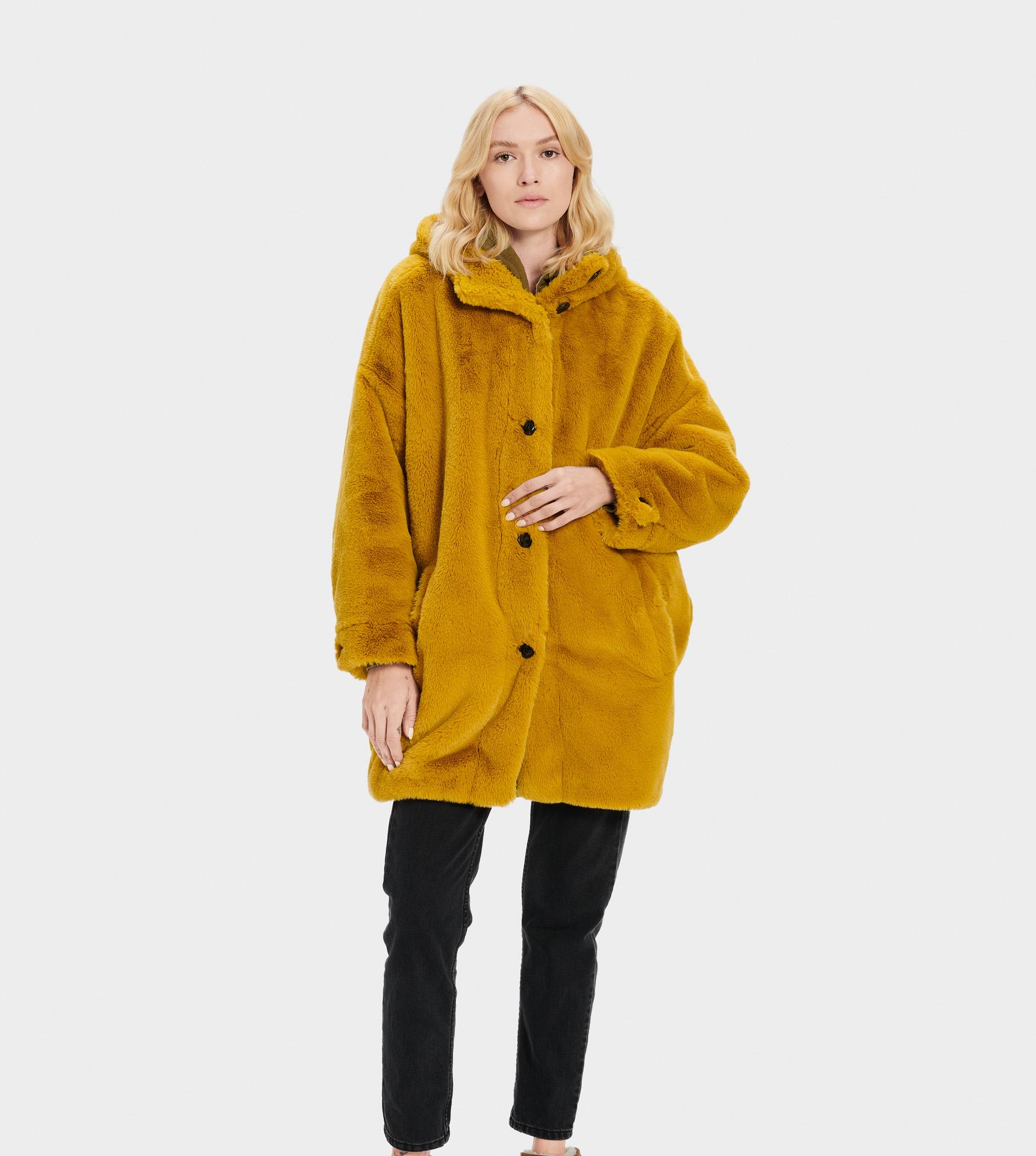 yellow oversized coat