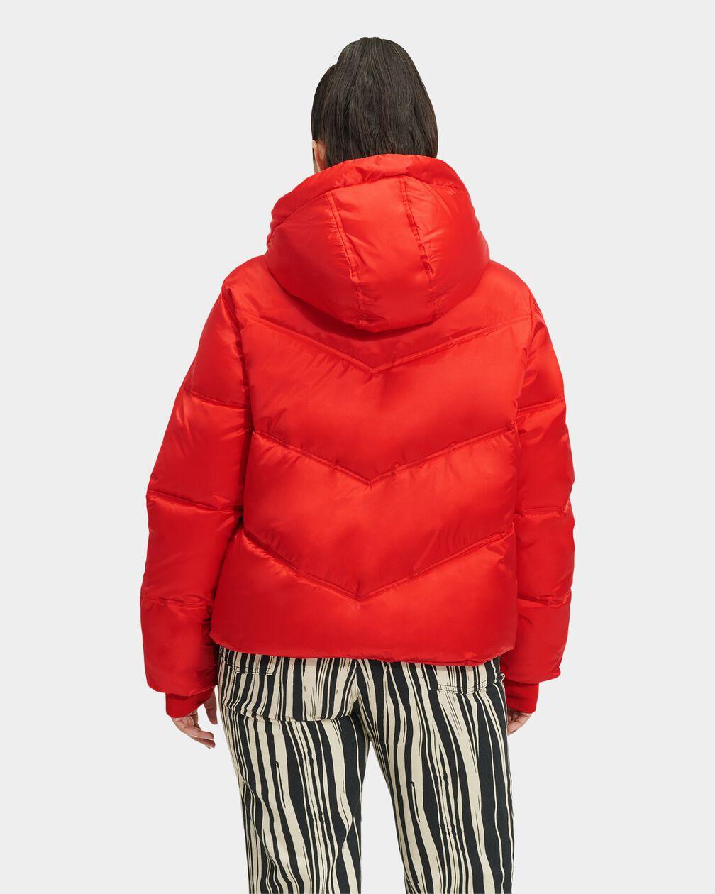 UGG Ronney Cropped Puffer Jacket in Red | Lyst