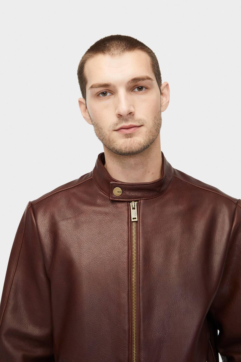 ugg leather jacket mens