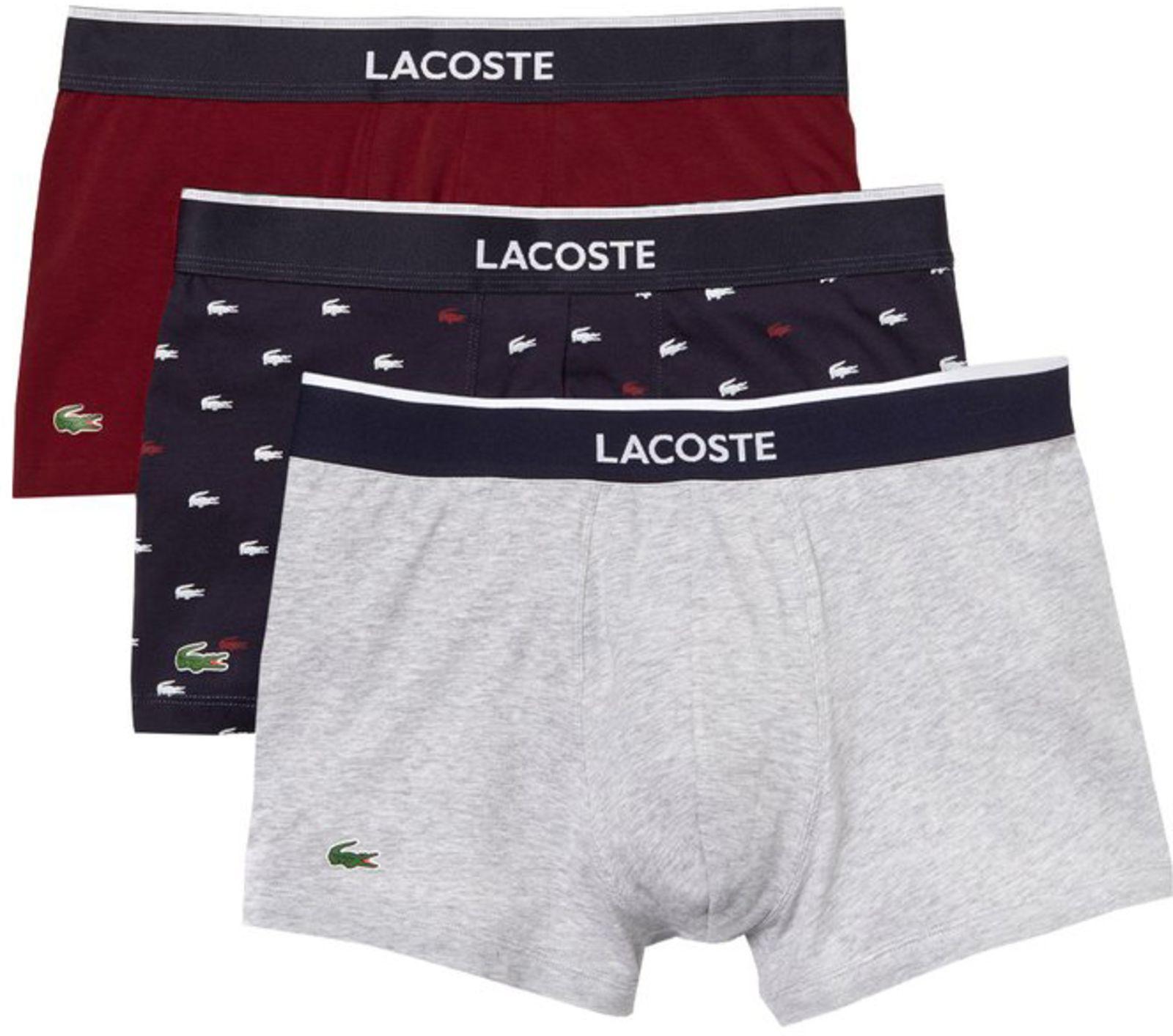 Black Lacoste Mens Colours Core 2 Pack Trunks