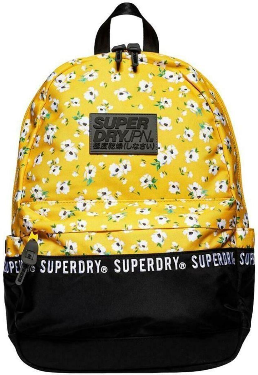 yellow floral backpack