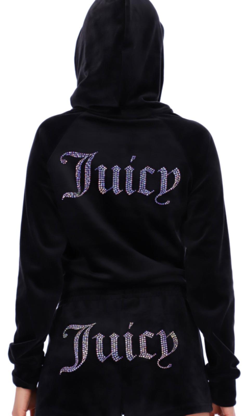 Juicy couture black diamante tracksuit Clearance
