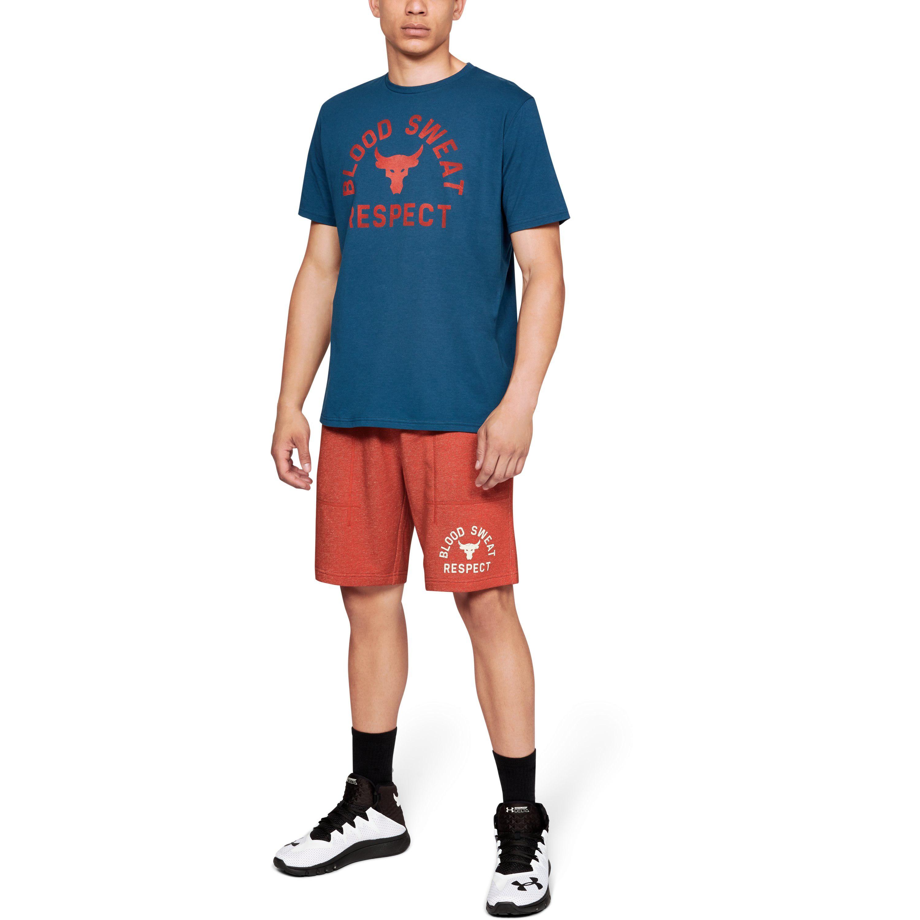 Under Armour Men's Ua X Project Rock Respect Shorts in Red for Men | Lyst