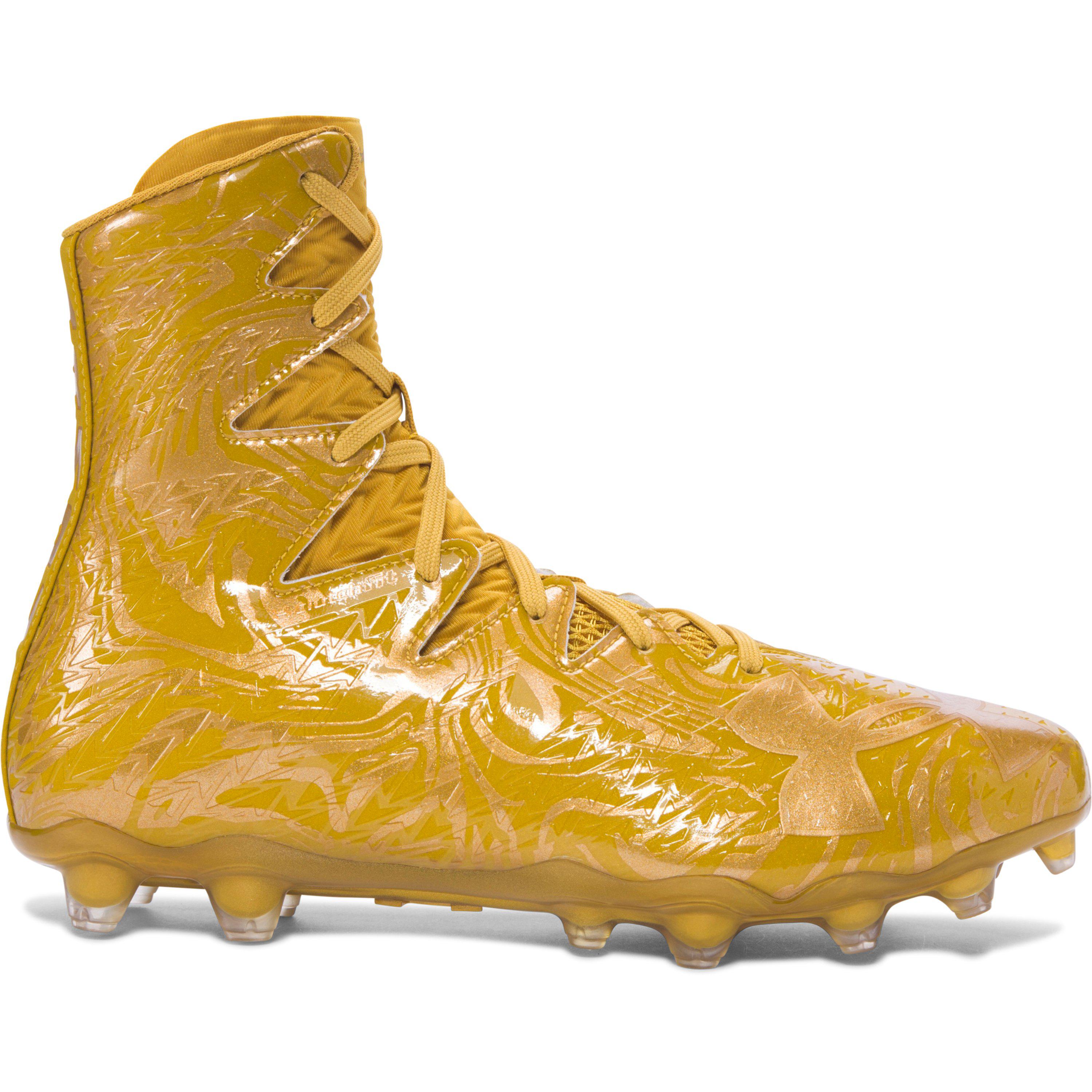 gold high top cleats