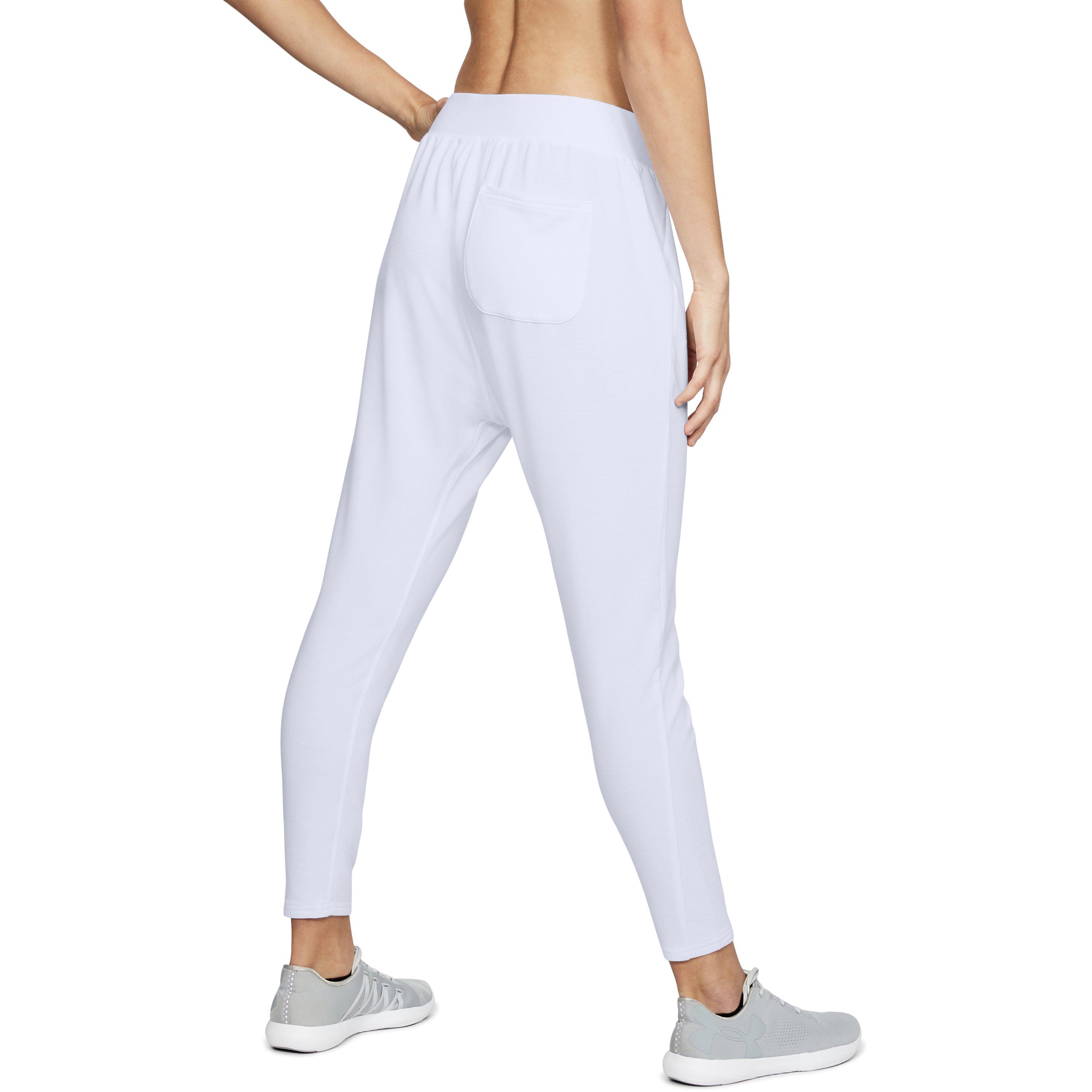 Under Armour Women's Ua Modal Terry Tapered Slouch Pants in White/ (White)  - Lyst
