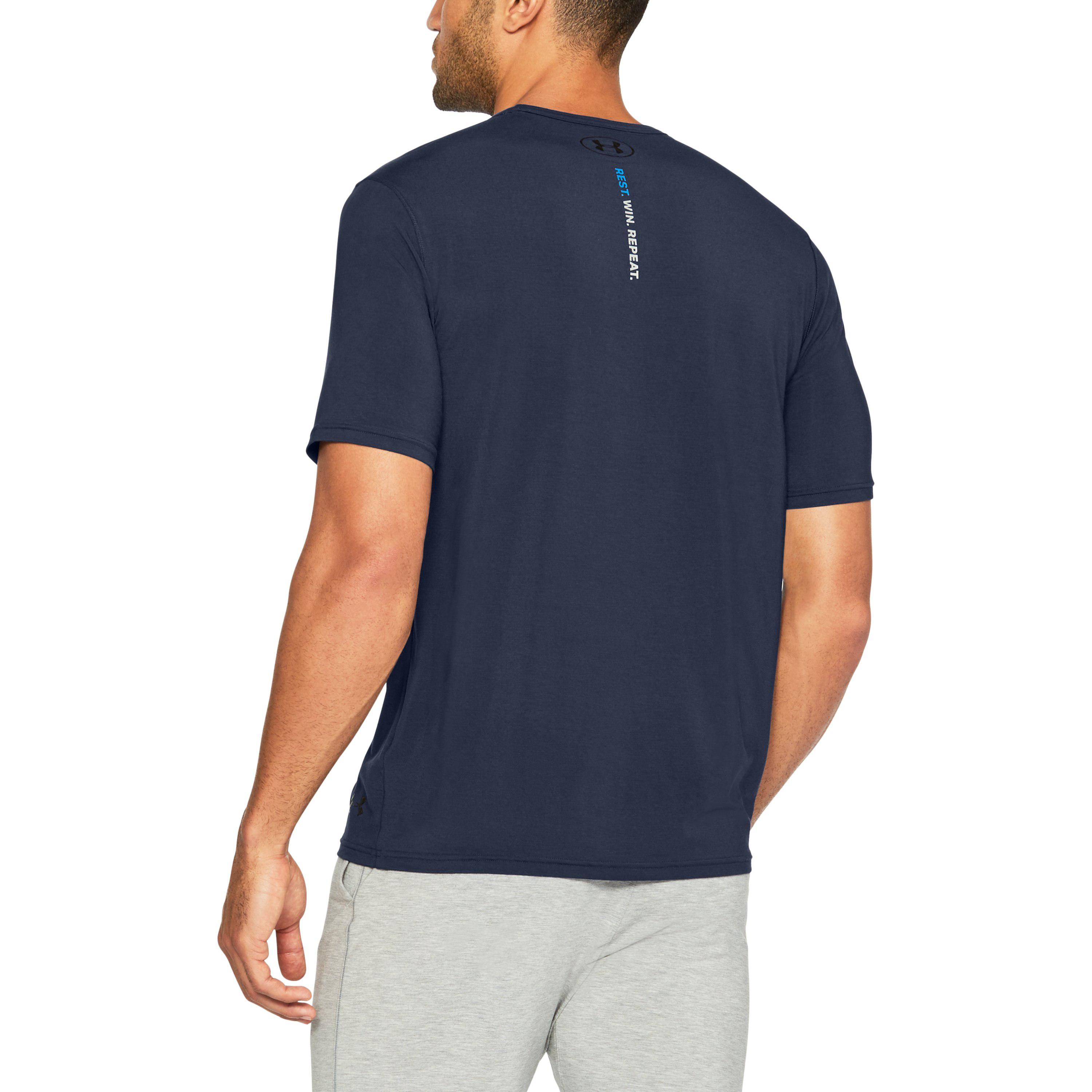 Under Armour Synthetic Men's Athlete Recovery Ultra Comfort Sleepwear Short Sleeve in Midnight