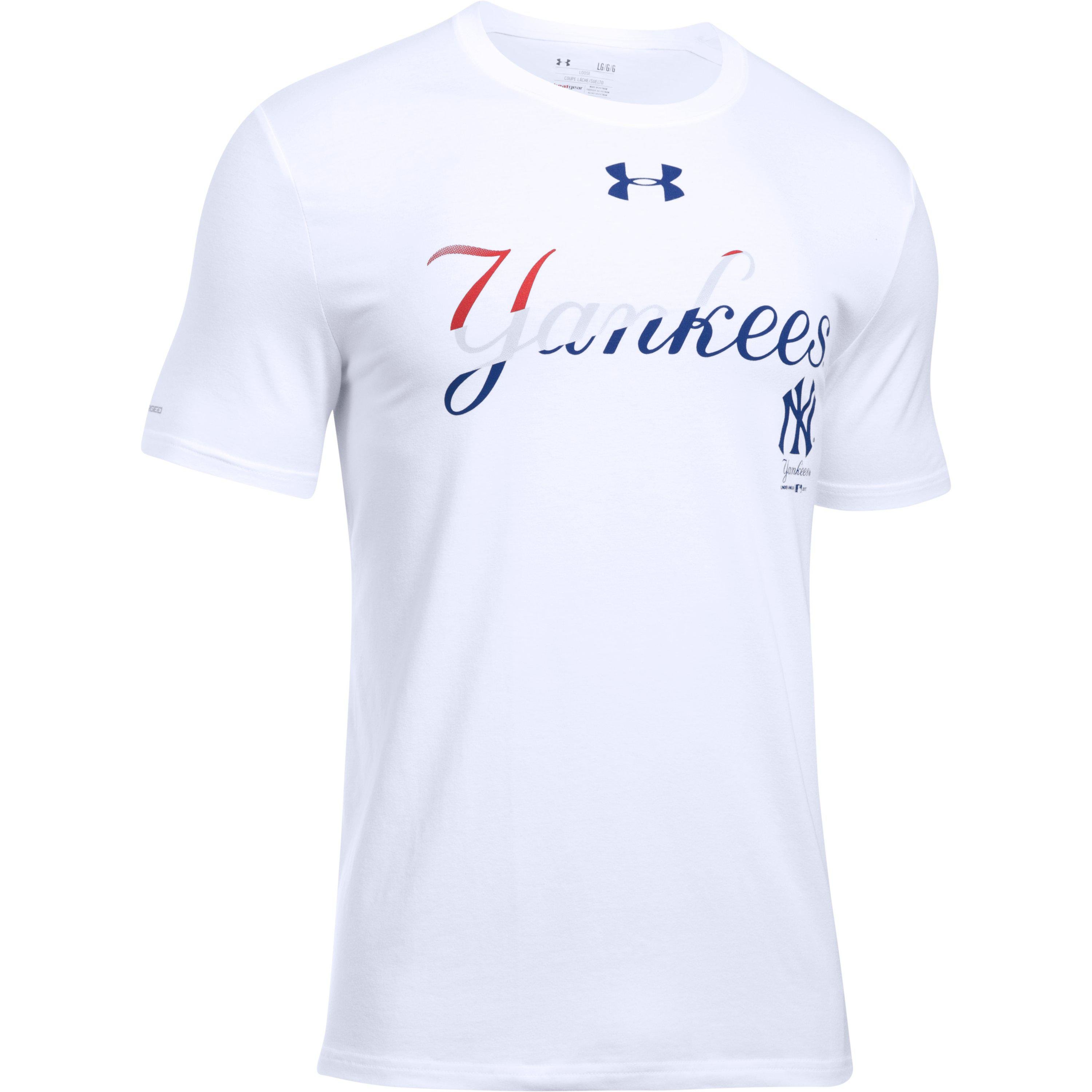 Under Armour Men's New York Yankees 4th Of July T-shirt in White
