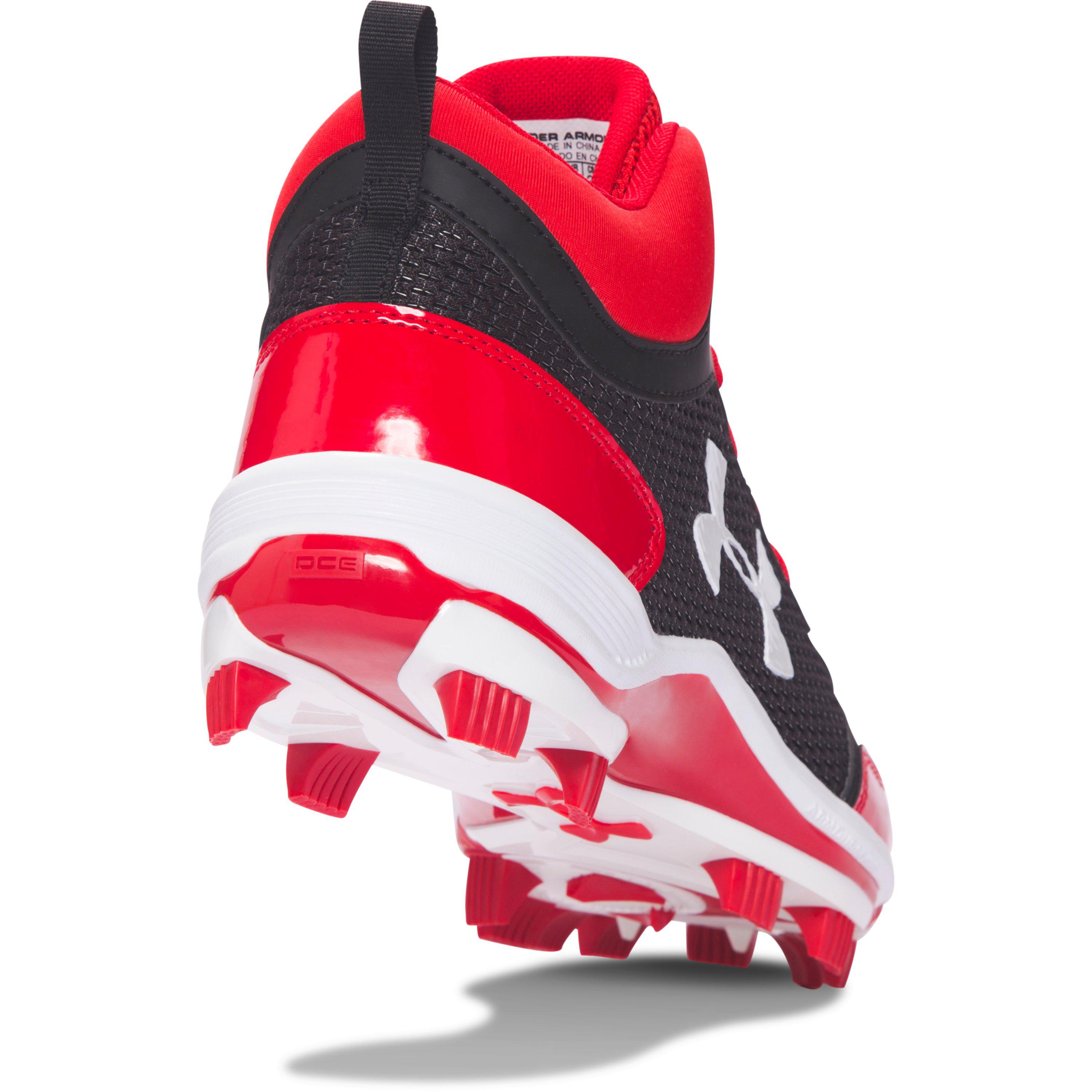 Size 11 1274396-611 Details about   Under Armour Mens Spine Heater Mid TPU Baseball Cleats 