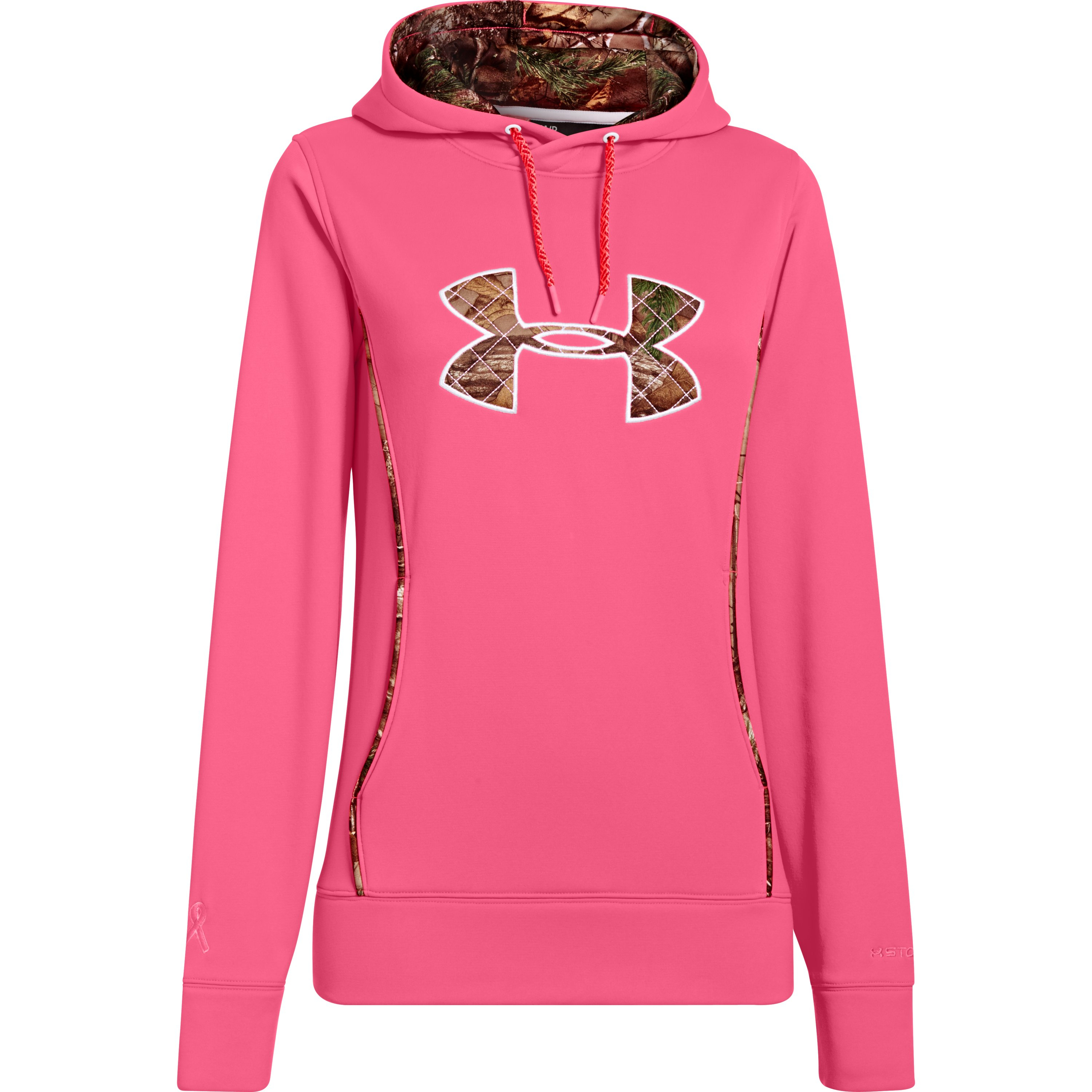 neon pink under armour hoodie