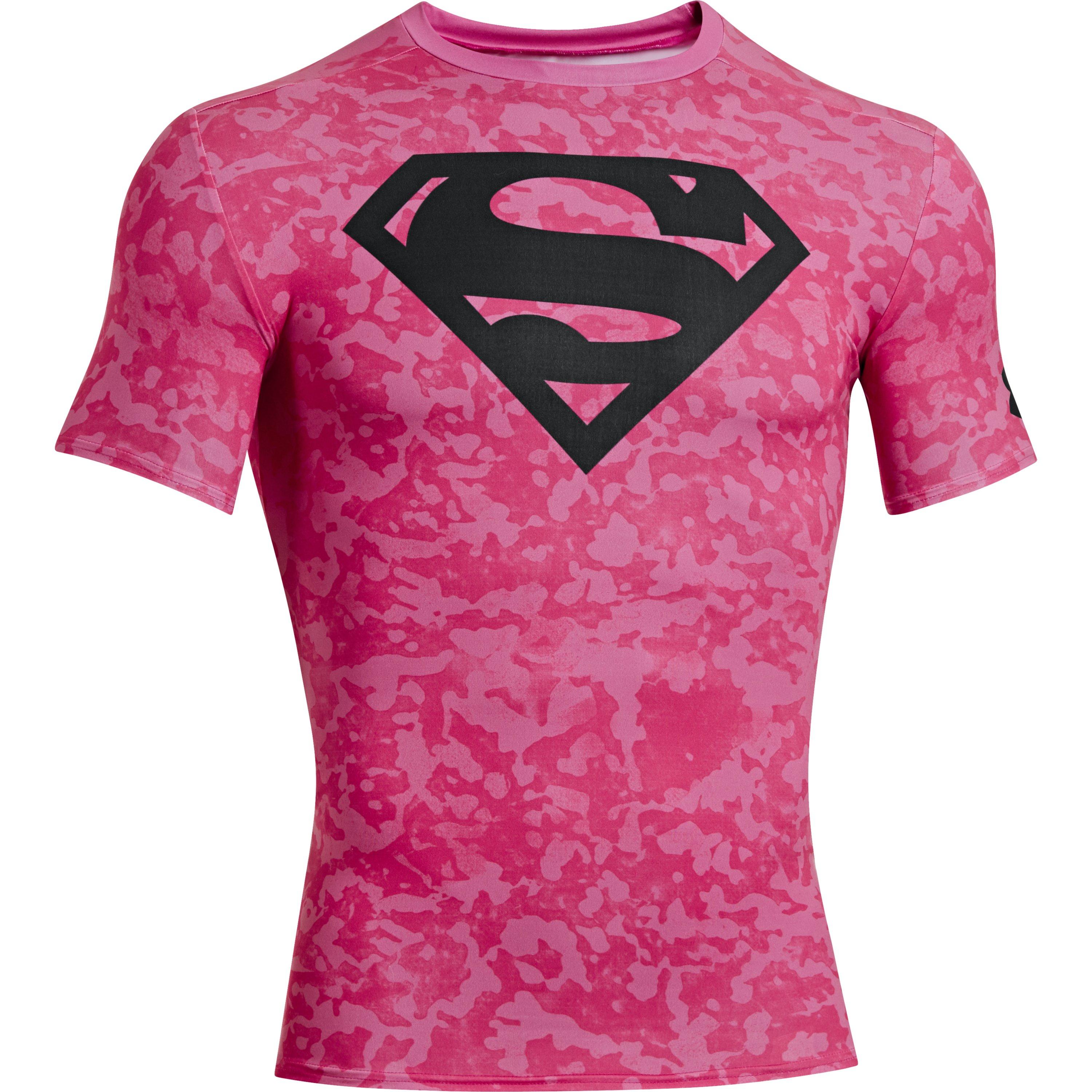 under armour pink superman shirt