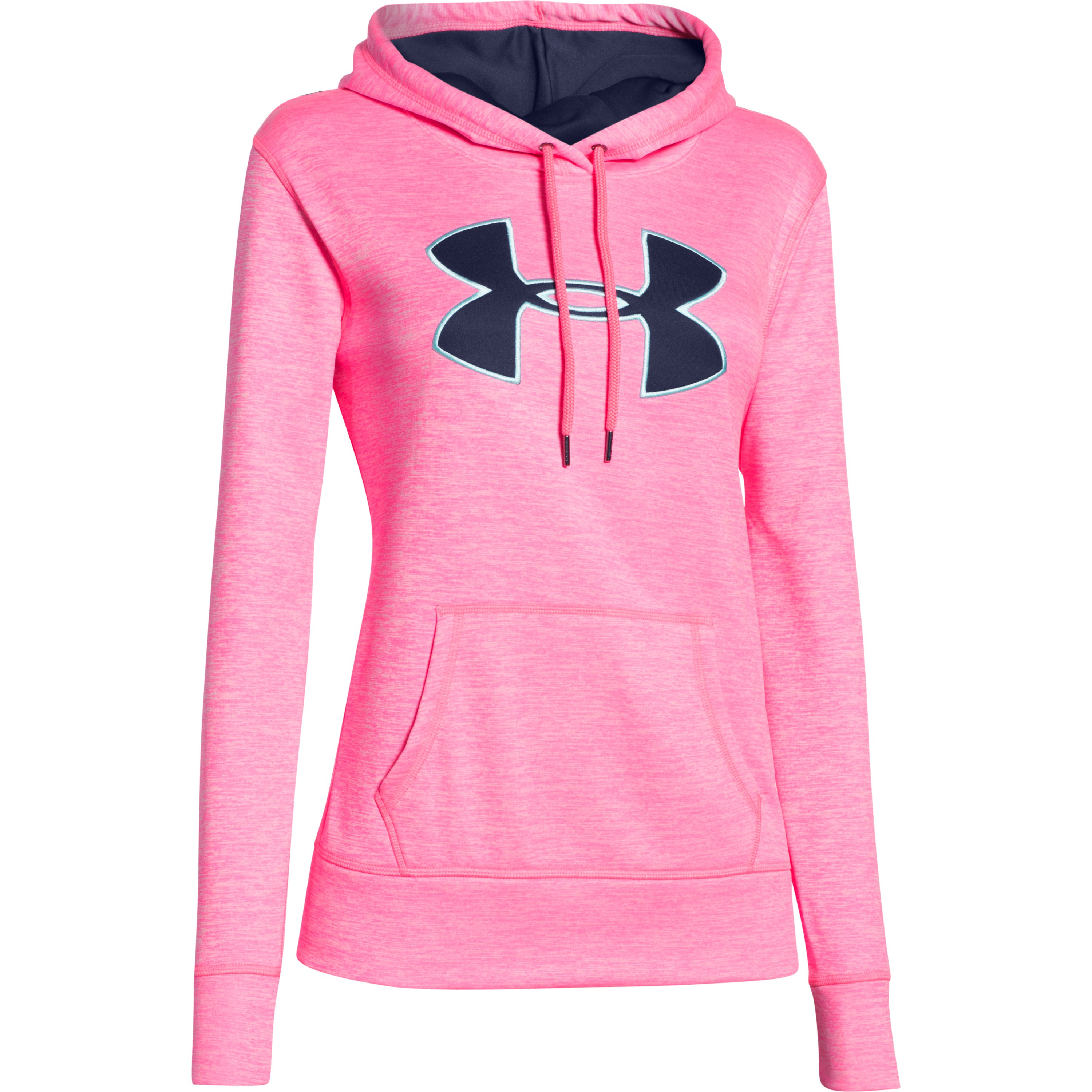 pink and blue under armour hoodie