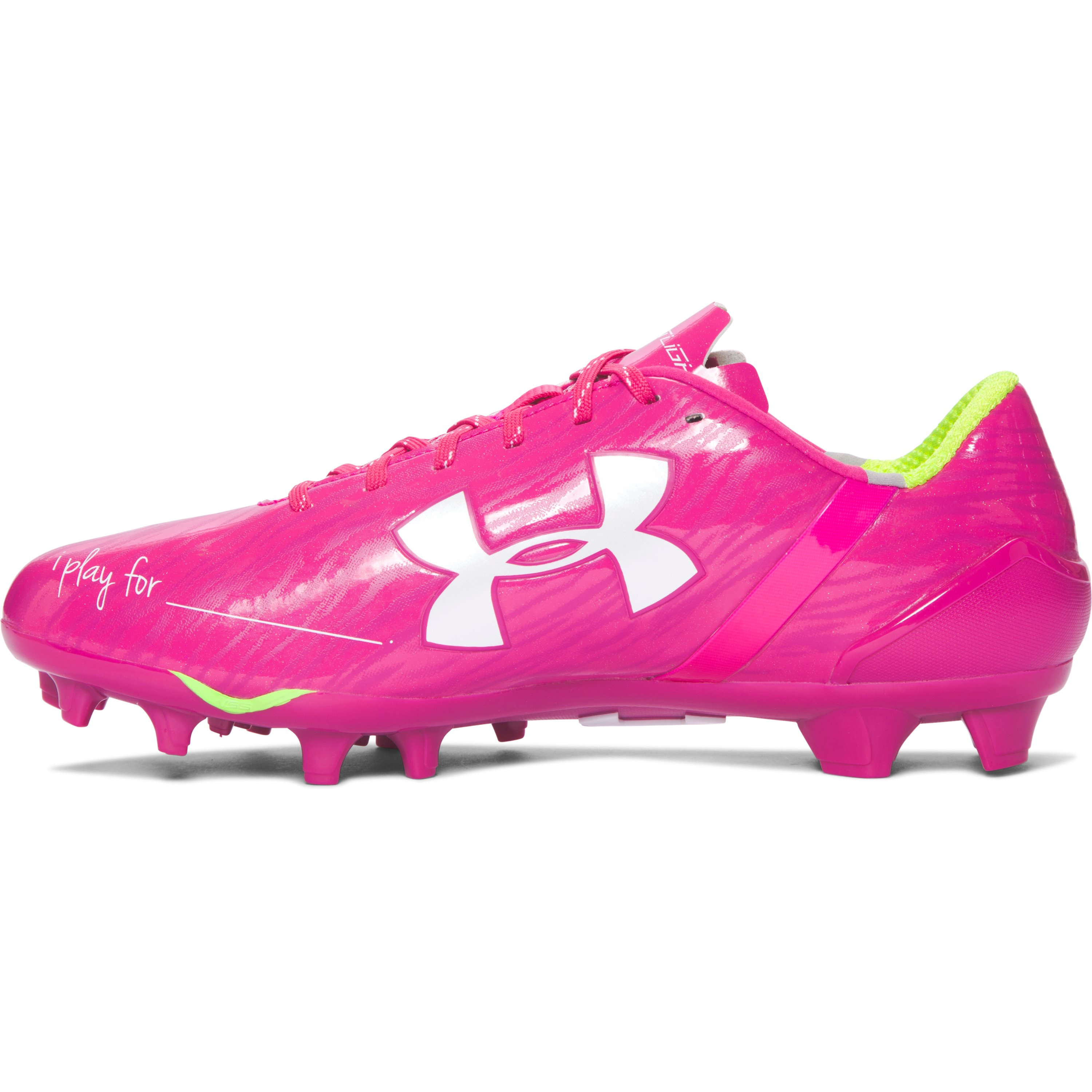 pink under armour football cleats