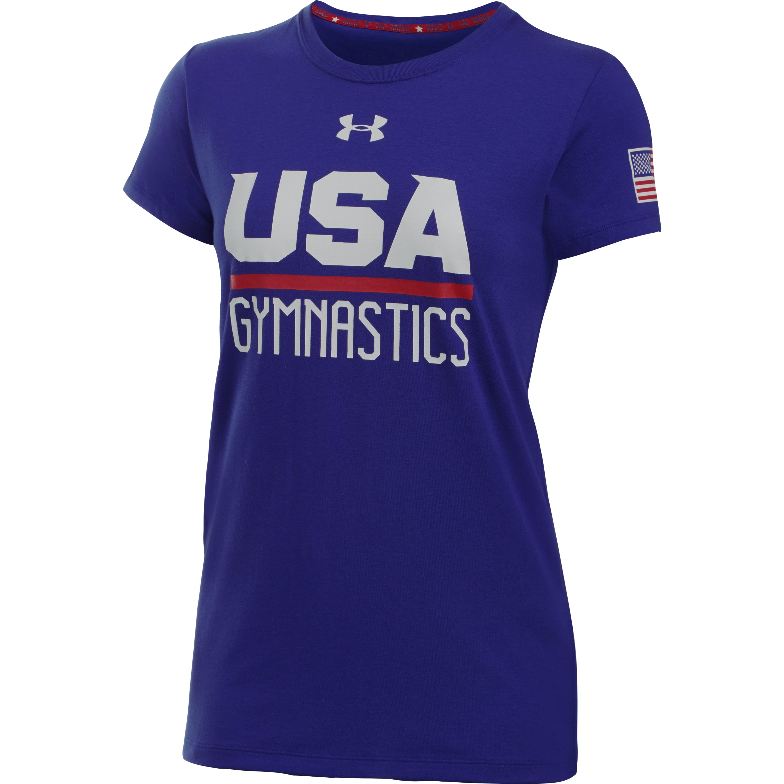 Hombre rico he equivocado Correspondiente a Under Armour Women's Ua Usa Gymnastics Short Sleeve T-shirt in Blue | Lyst