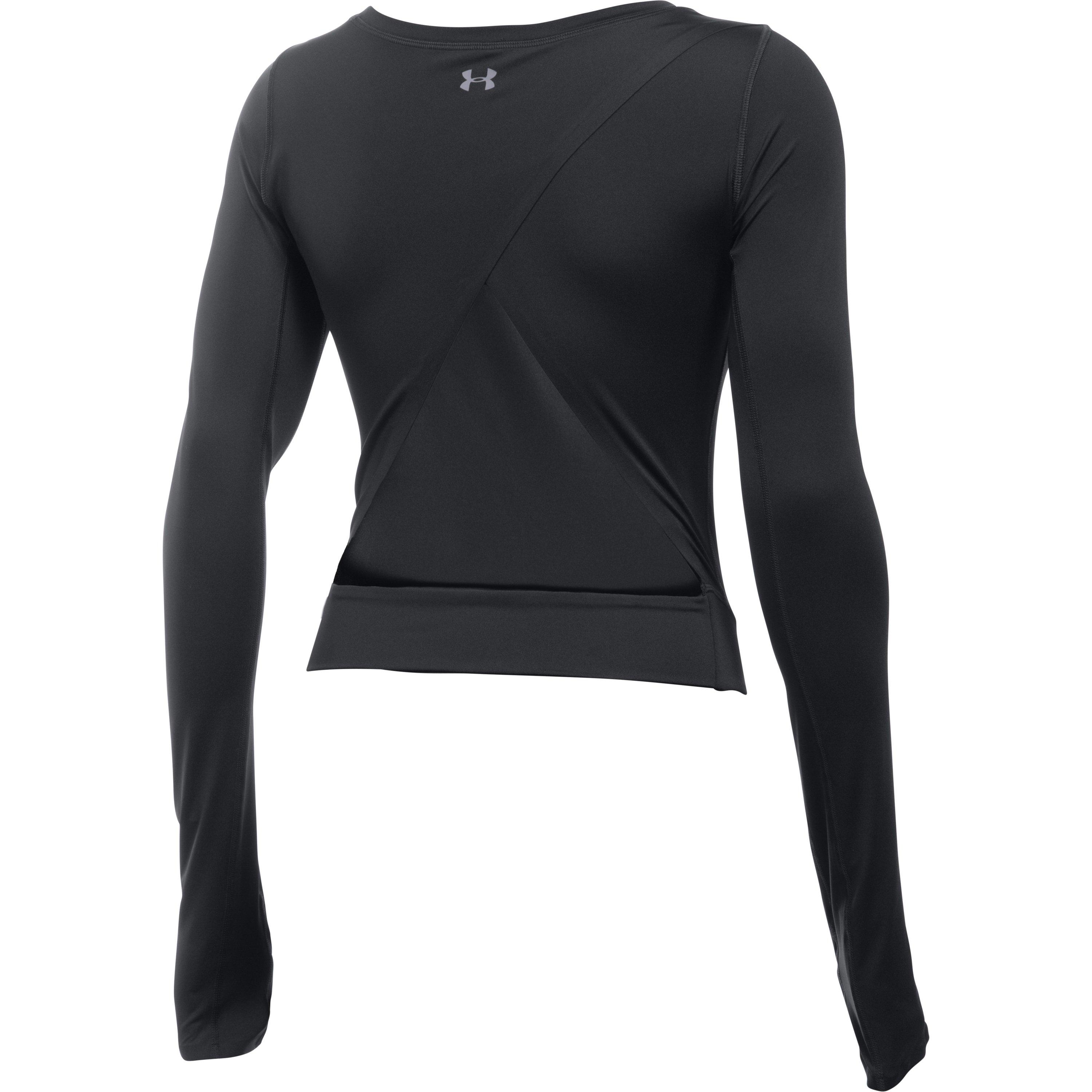 Under Armour Women's Ua Wishbone Long Sleeve Crop in Black / (Black) Lyst