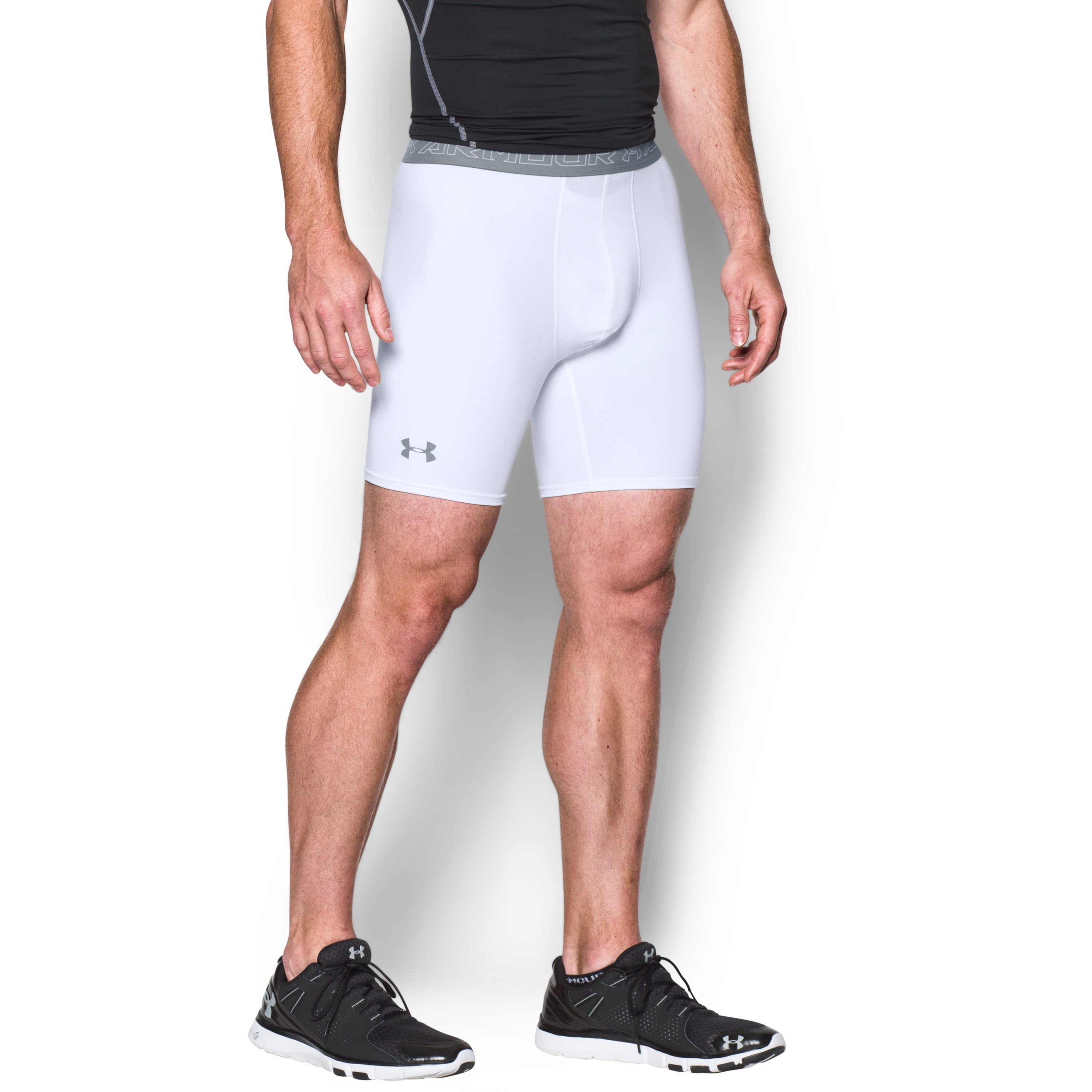 Men\'s Men W/ for in Armour Armour Pocket Compression Shorts Heatgear® Under Ua | Black Lyst Cup