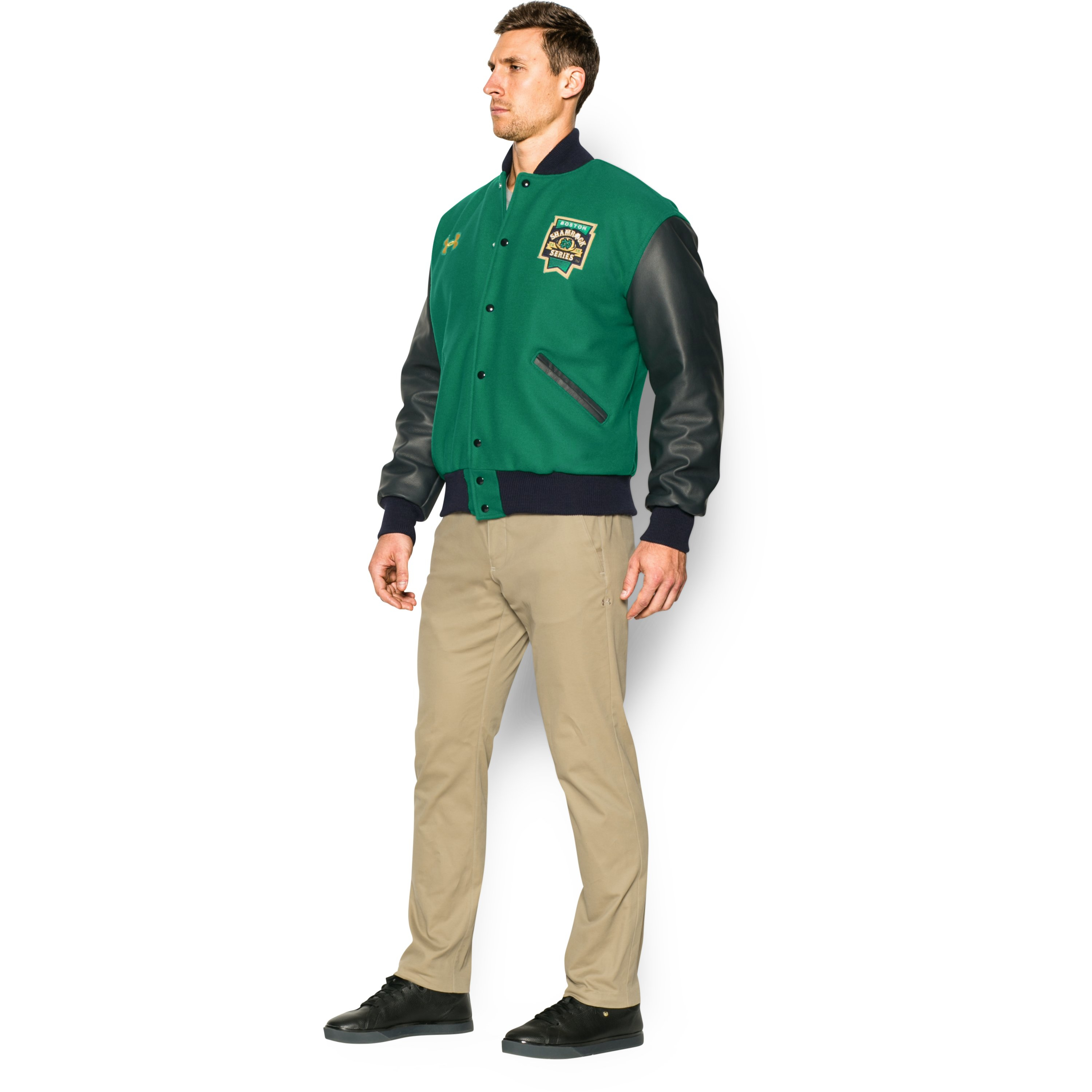 Under Armour Men's Notre Dame Shamrock Series Ua Varsity Jacket in Green  for Men | Lyst