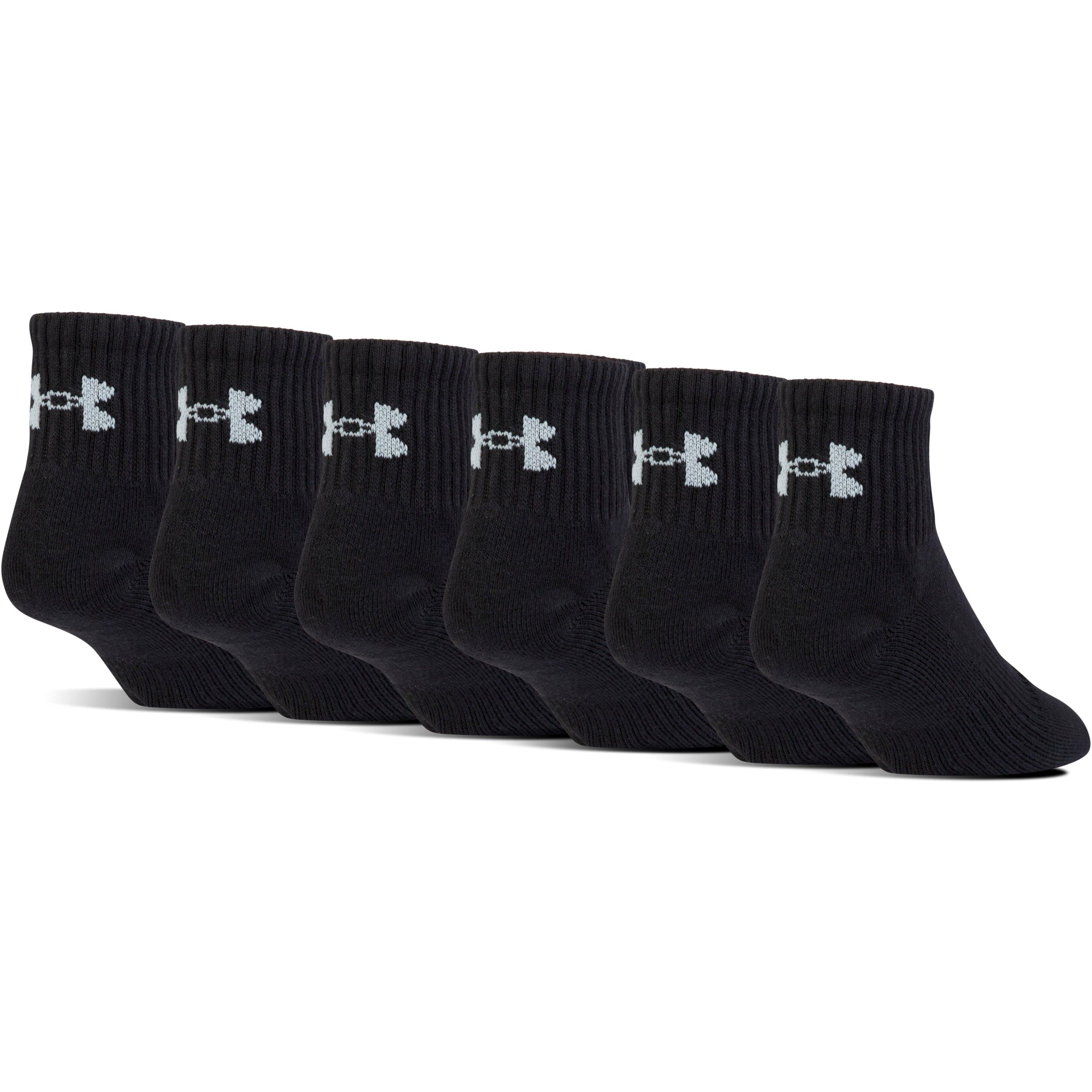 Under Armour Ua Charged Cotton® 2.0 Quarter Length Socks in Black for