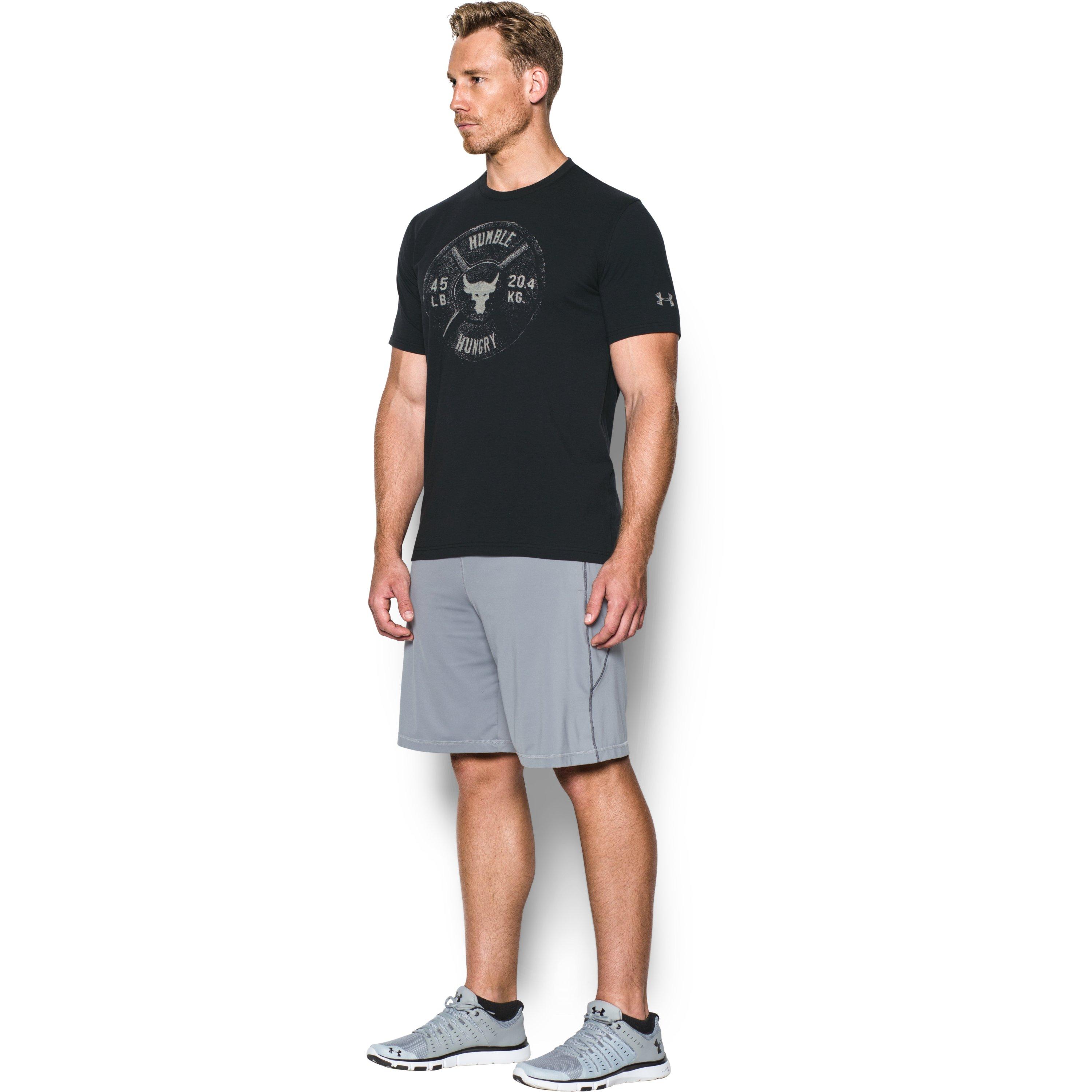 Under Armour Cotton Men's Ua X Project Rock Humble Hungry T-shirt in Black  for Men | Lyst