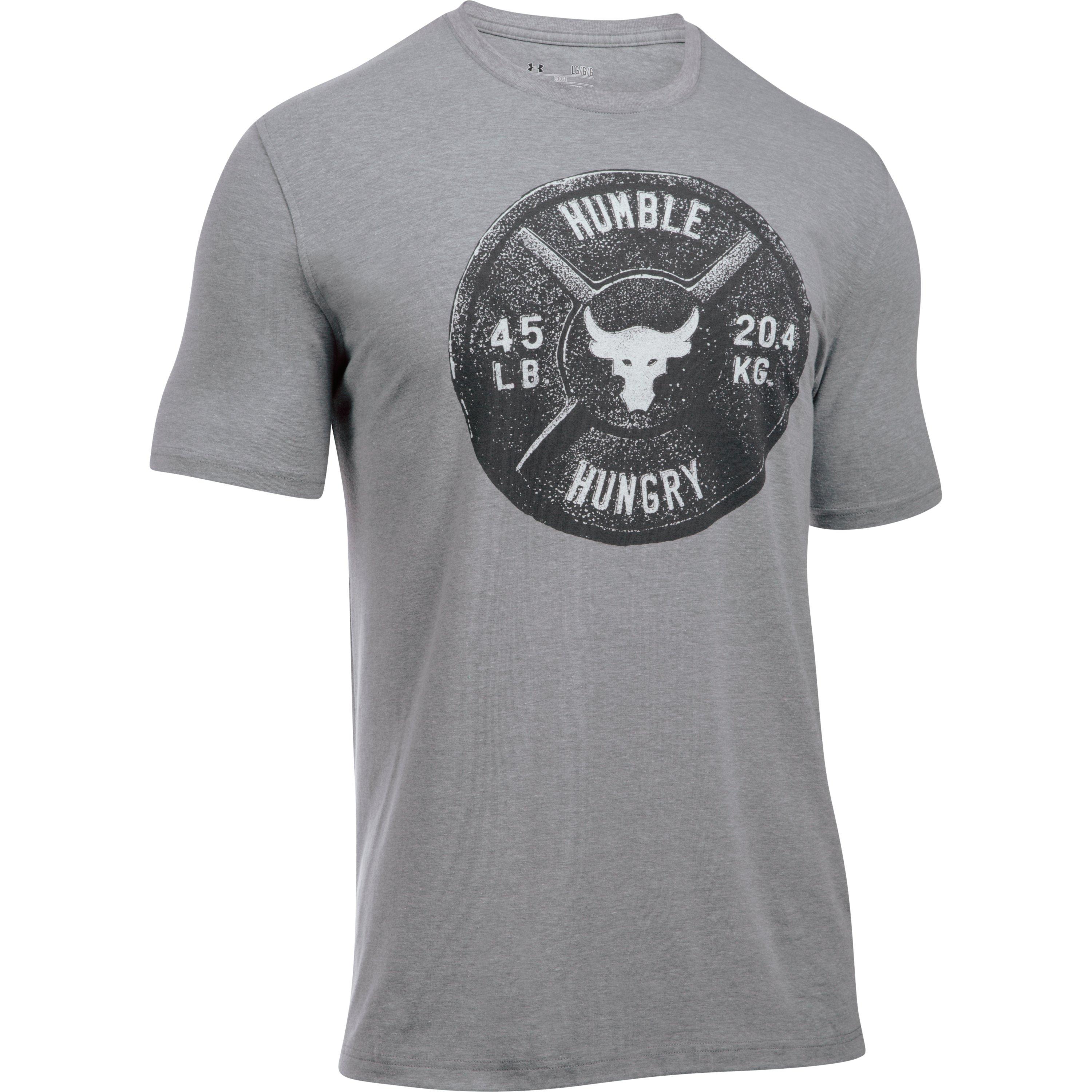 Under Armour Men's Ua X Project Rock Humble Hungry T-shirt in Gray for Men  | Lyst