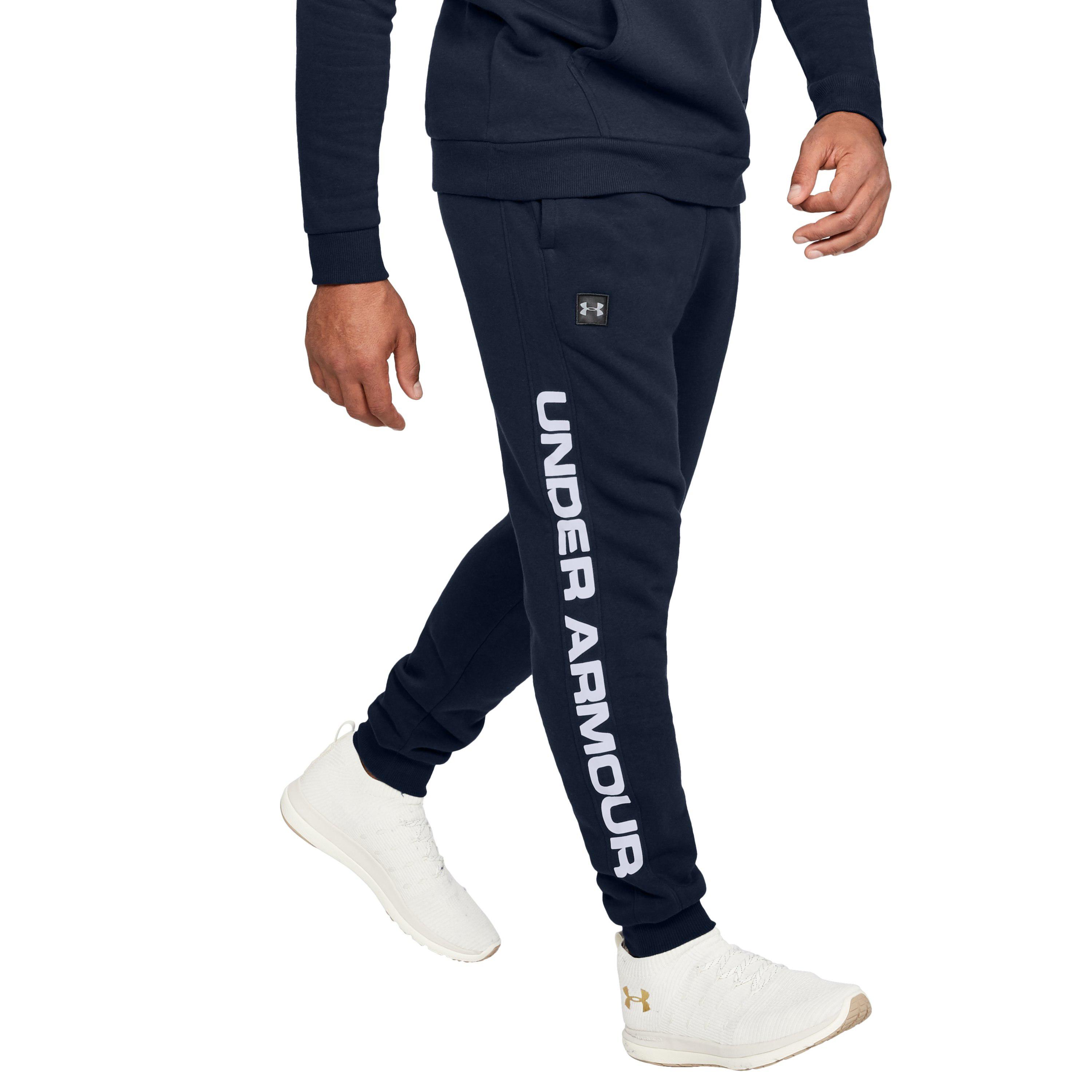 ua rival fleece script joggers