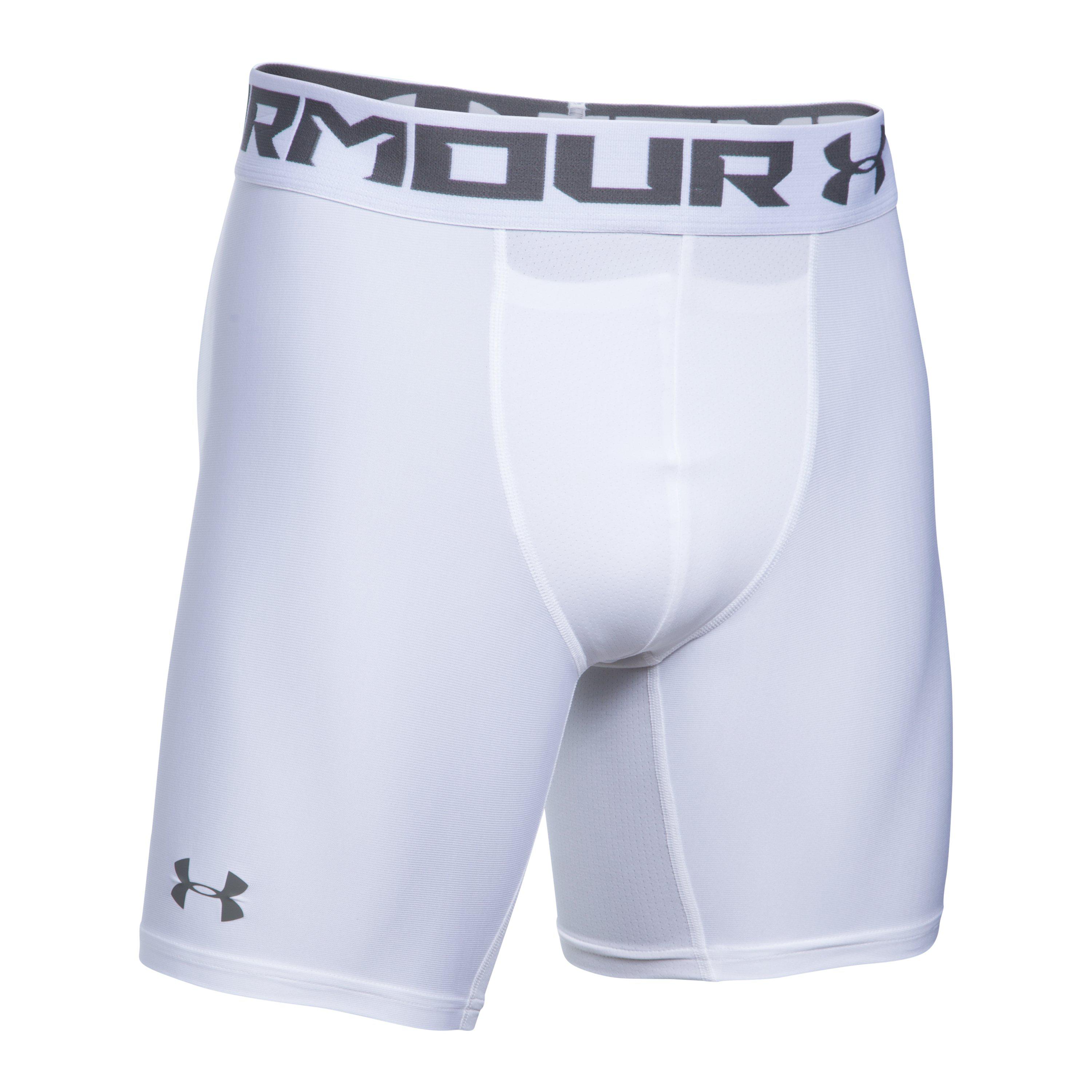 Under Armour Men\'s Heatgear® Armour Compression Shorts W/ Cup in White for  Men | Lyst
