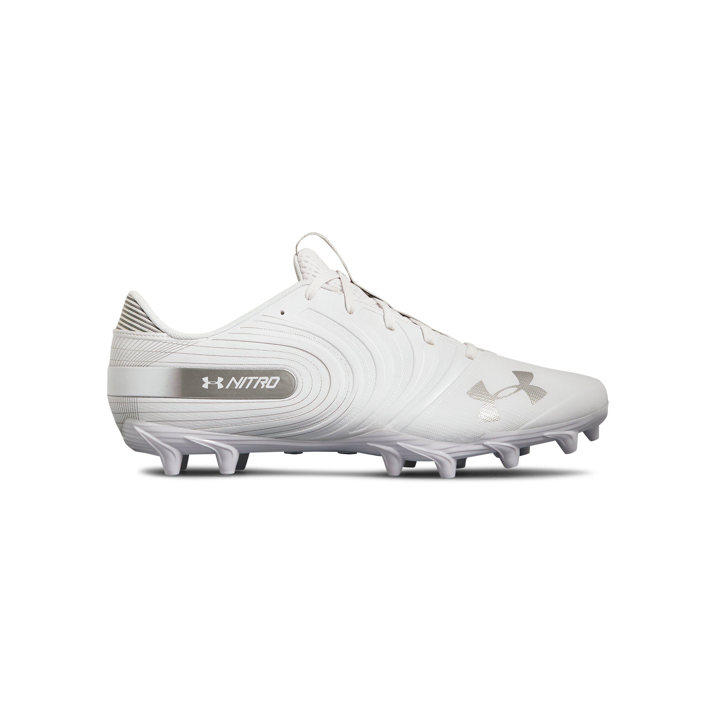 Details about   Under Armour Football Cleats Men's Nitro 3/4 Top White New 3000181-100 