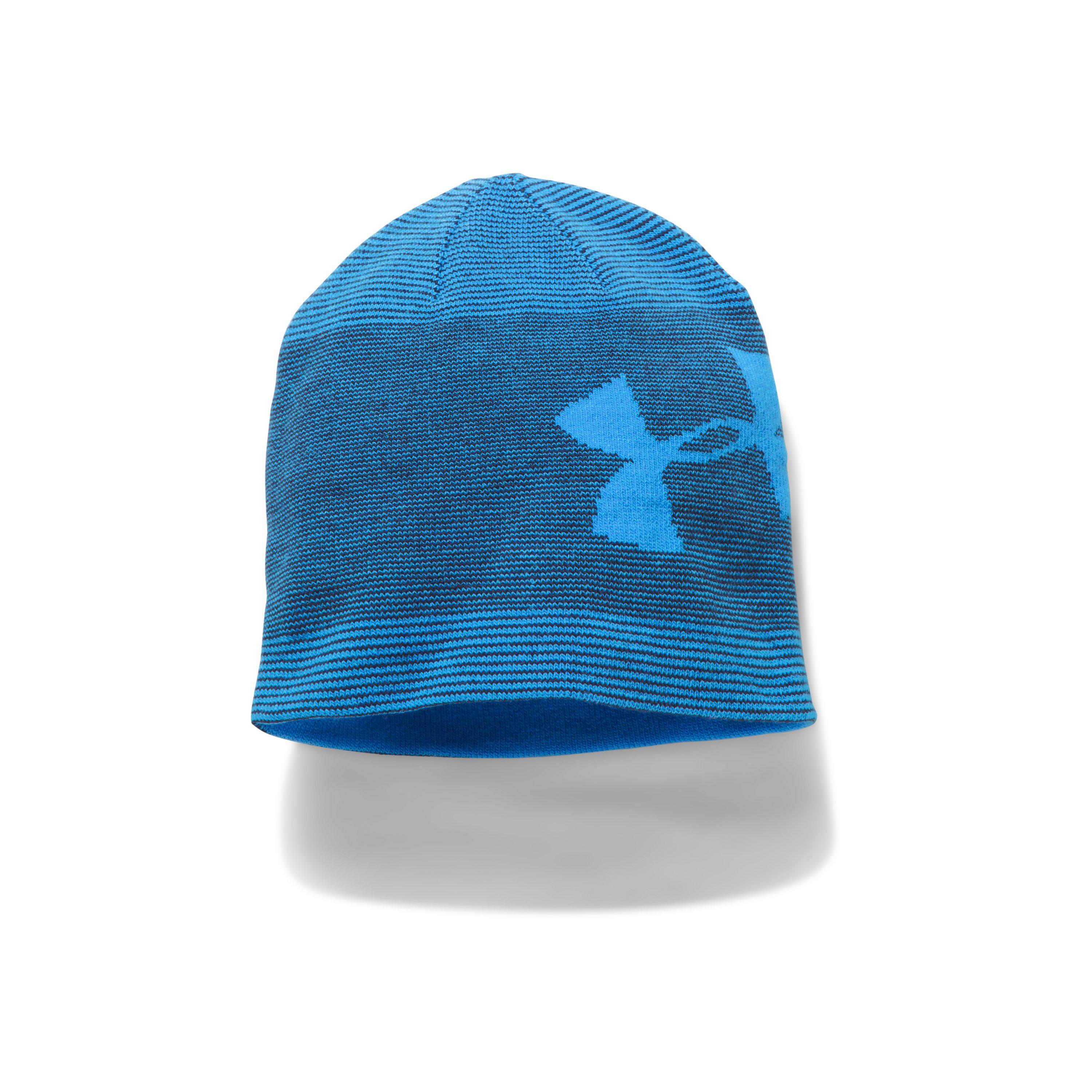 blue under armour beanie