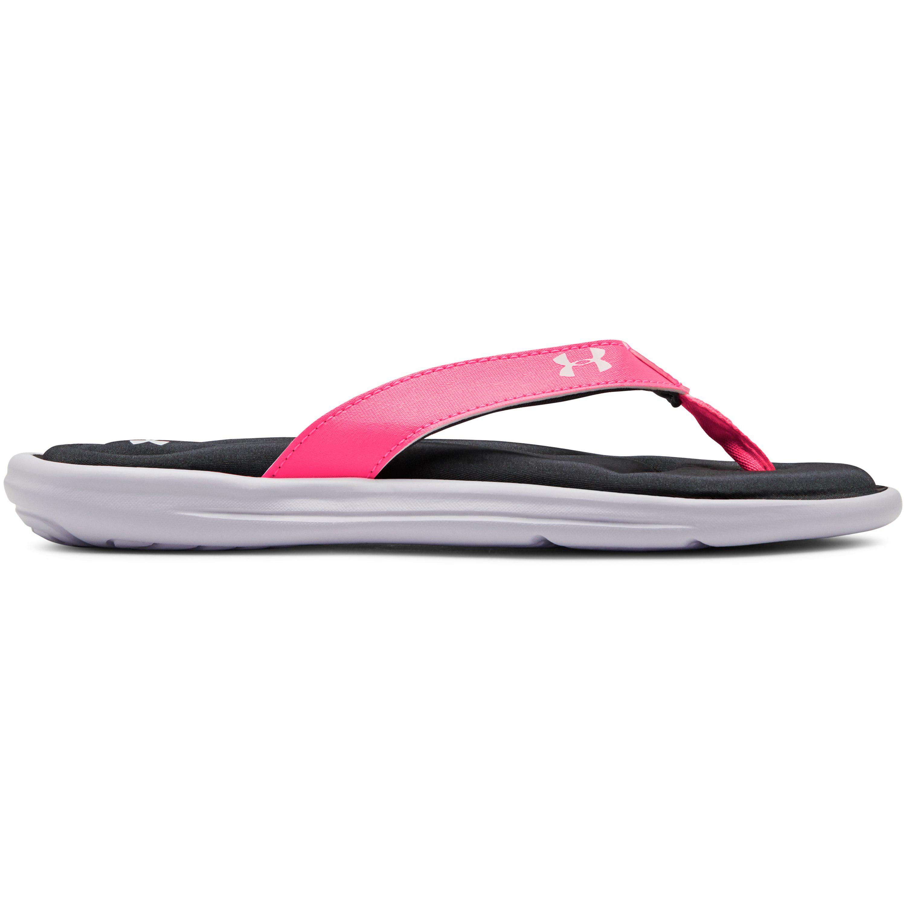 pink under armour sandals