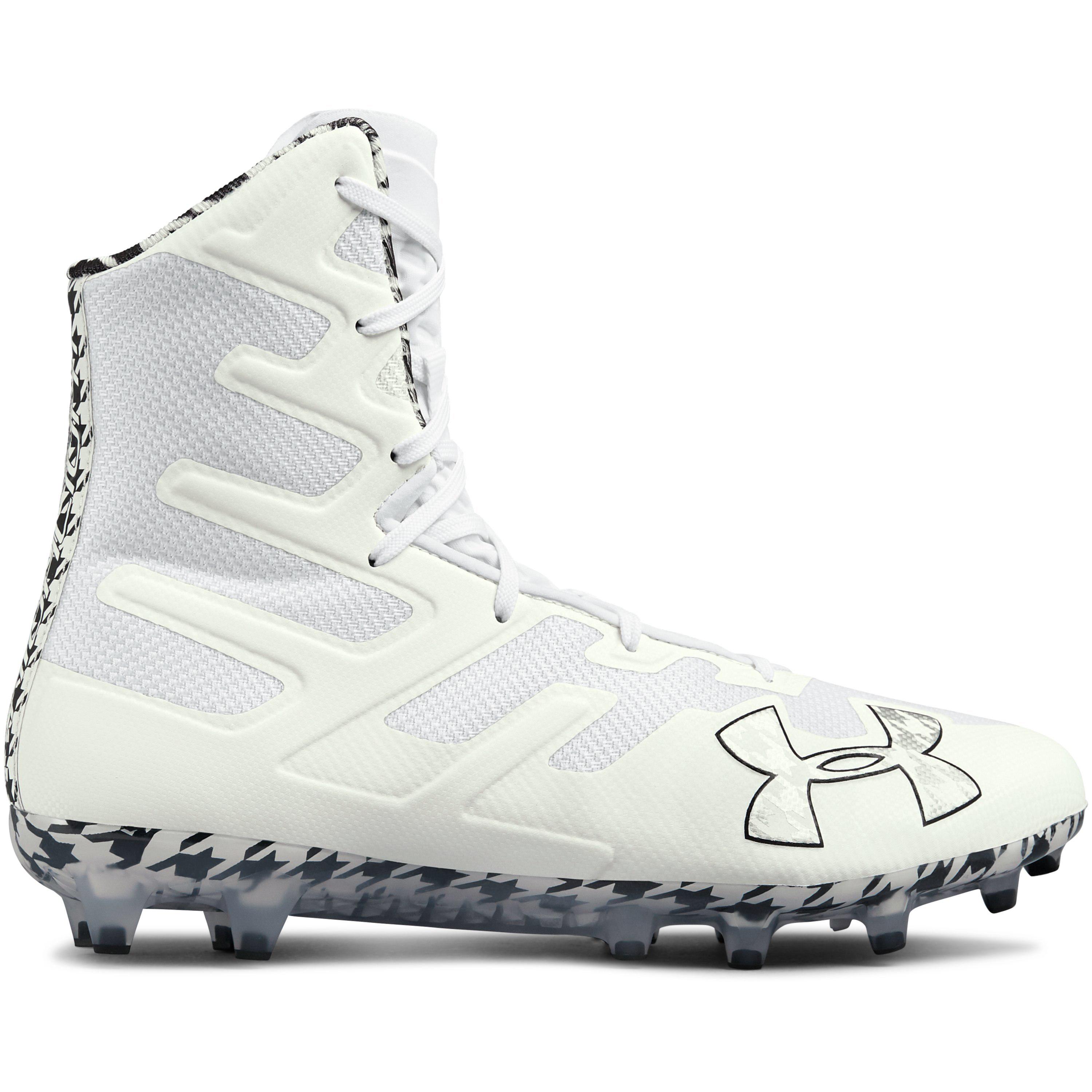 red and white under armour football cleats