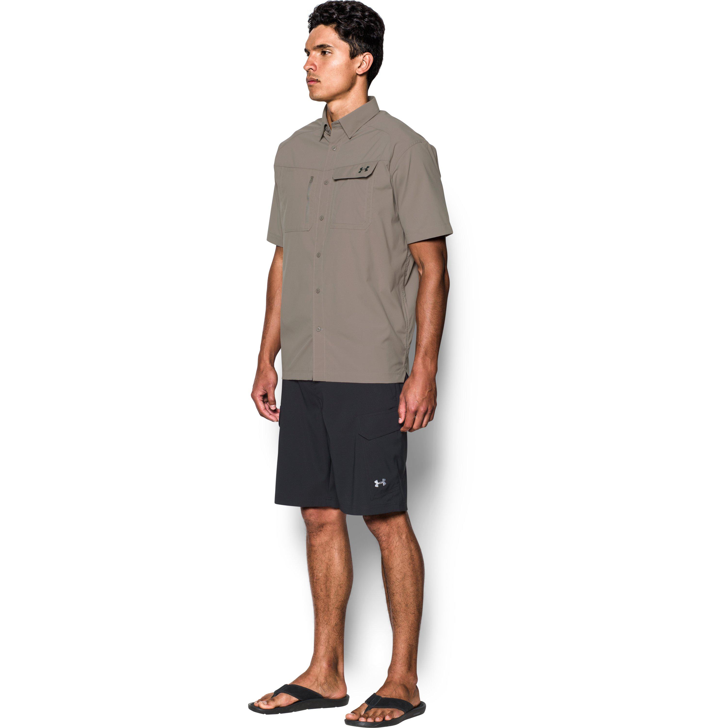 under armour men's fish hunter solid short sleeve