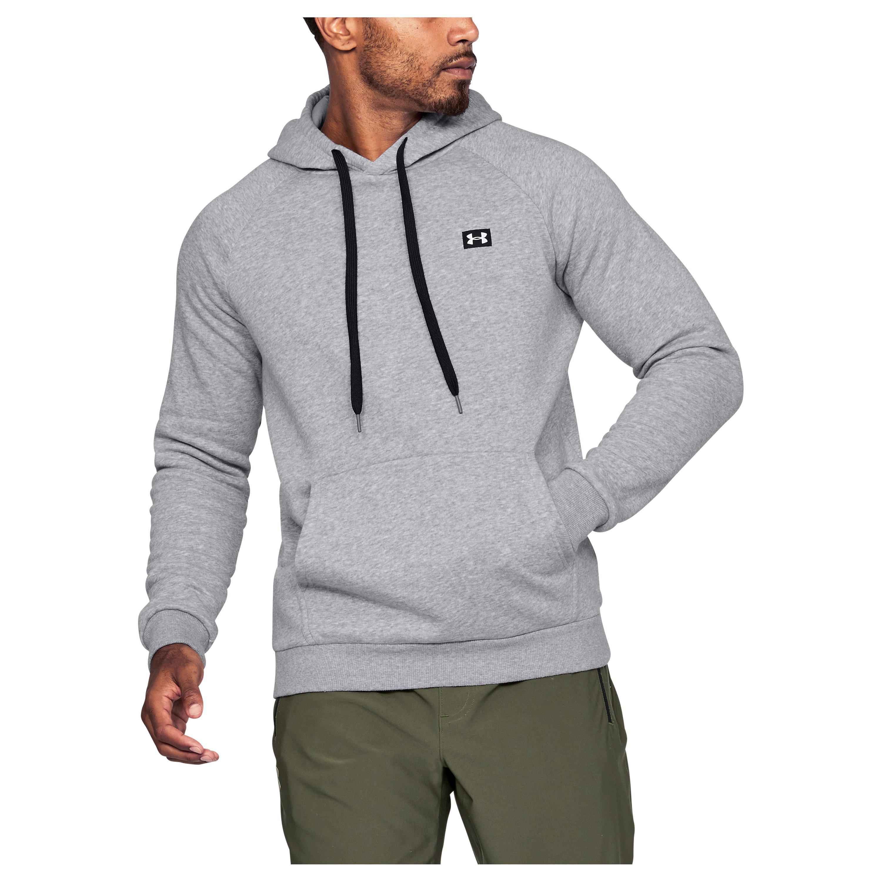 Under Armour Men's Ua Rival Fleece Hoodie in Carbon Heather/ (Gray) for ...